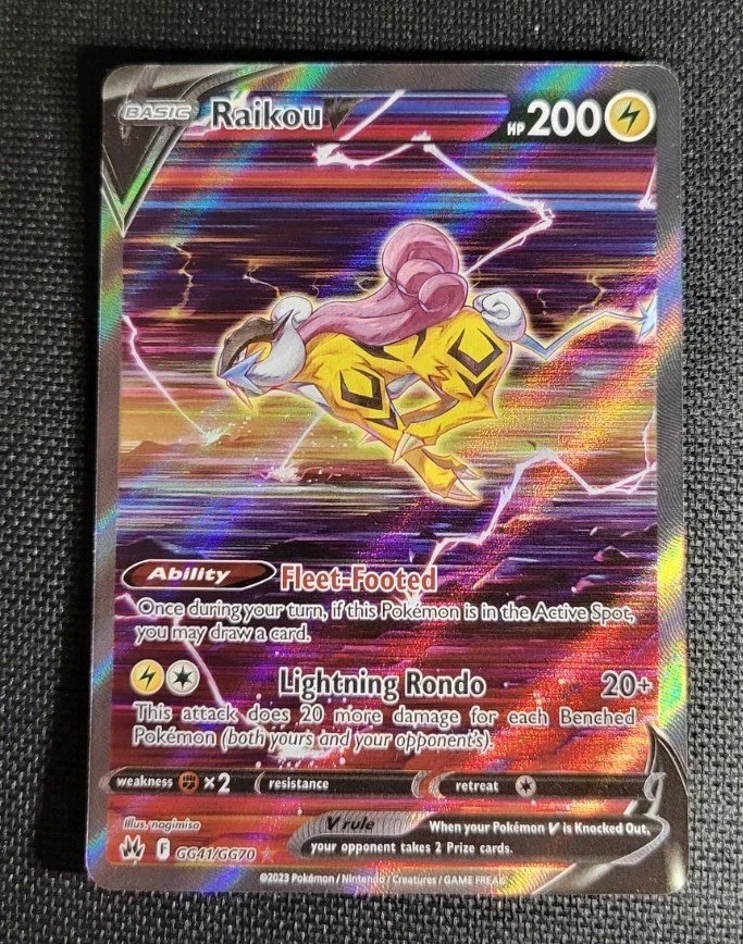 Raikou V GG41/GG70 SWSH: Crown Zenith: Galarian Gallery Holo NM
