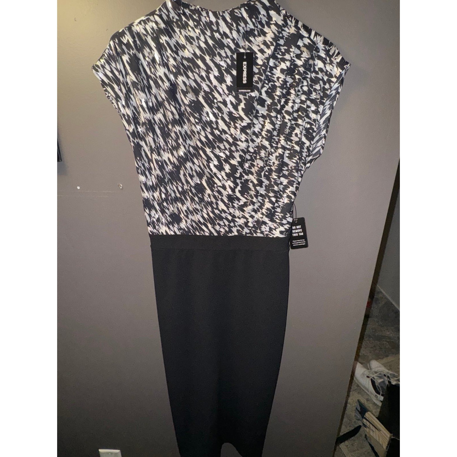 NWT Express Draped Mock Neck dress size xs