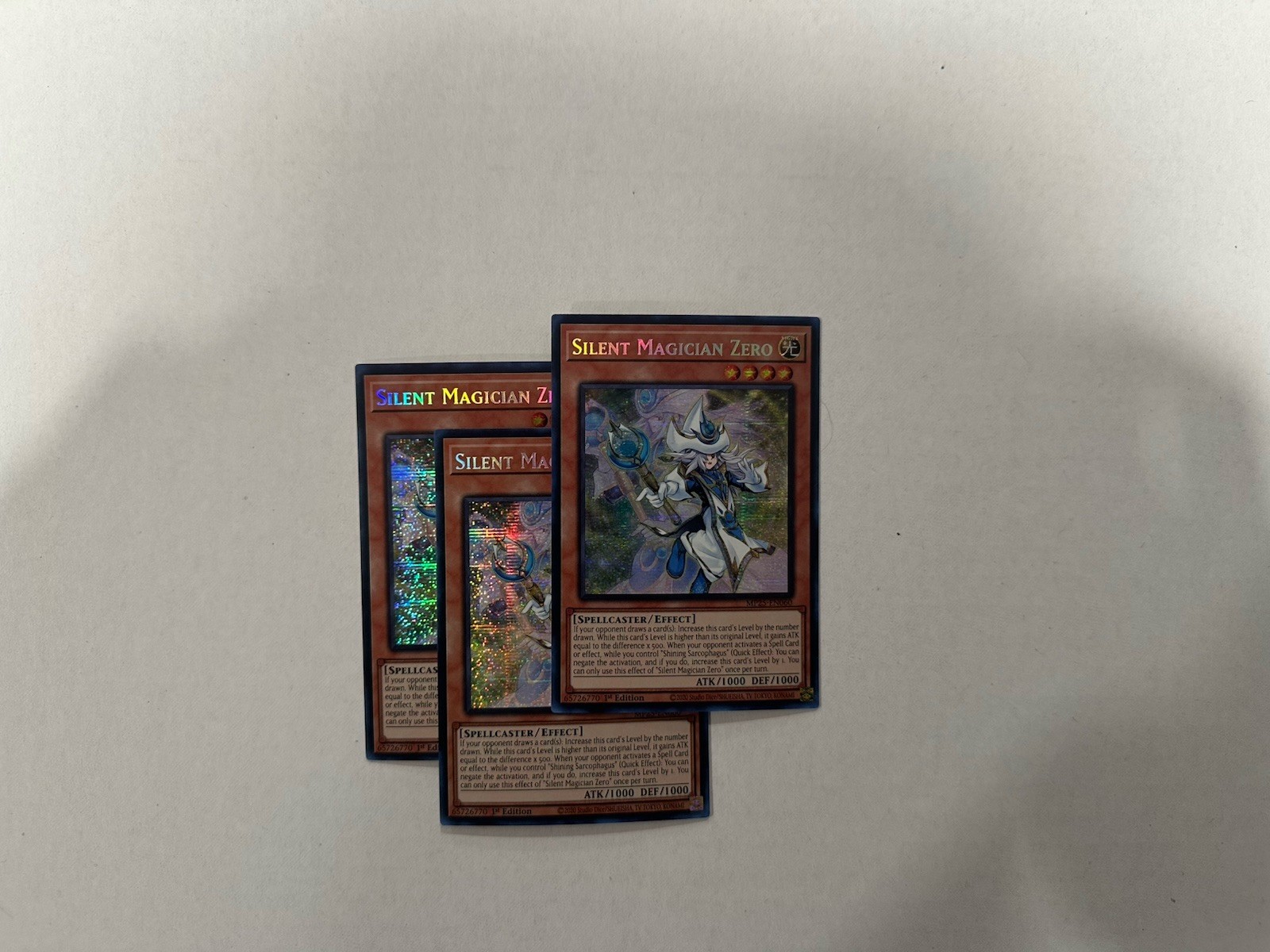 3x Silent Magician Zero MP25-EN060 Secret Rare 1st Edition YuGiOh Playset NM