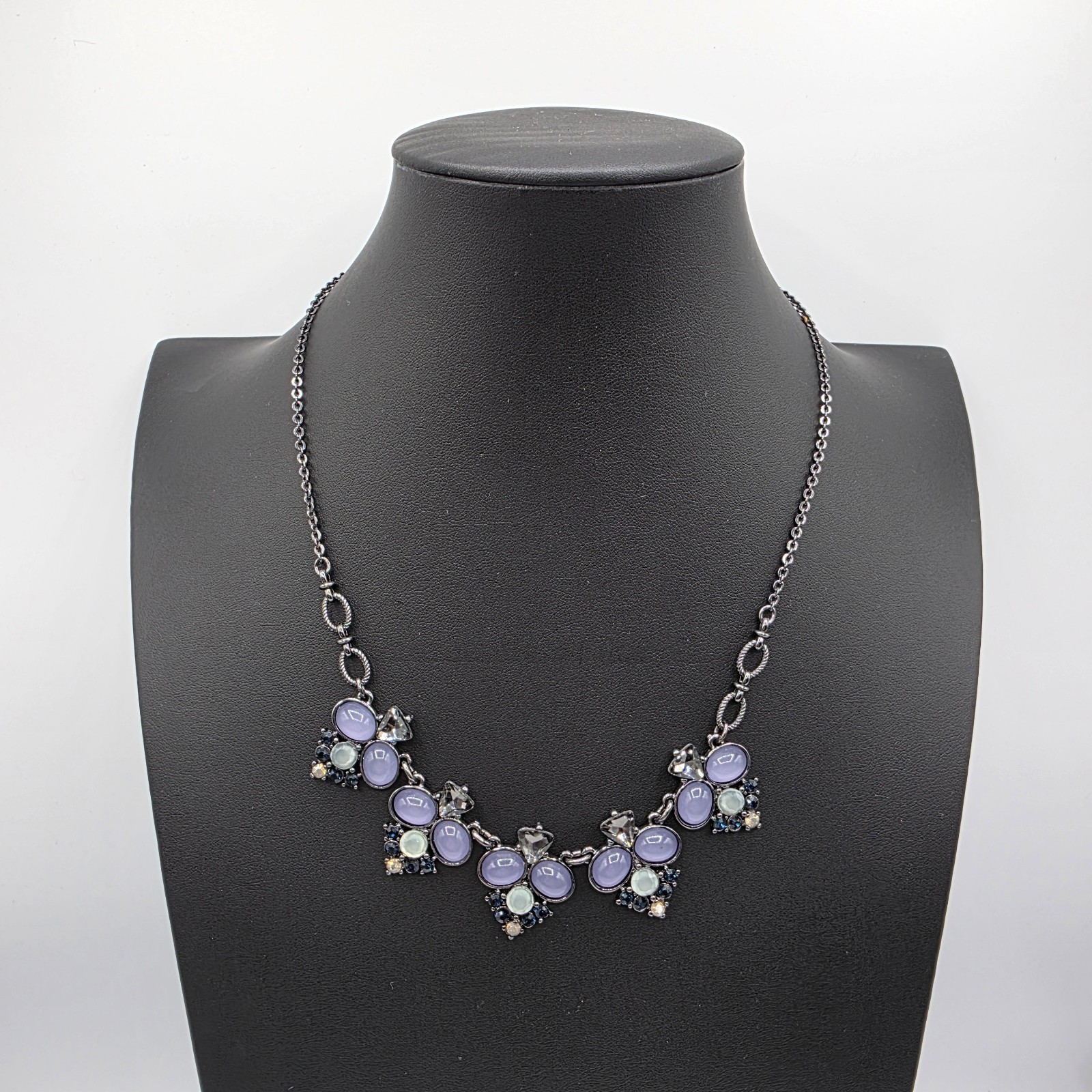 The Limited Womens Silver Tone Chain With Purple Stone Beads Pendant Fashion 19\ The Limited Womens Silver Tone Chain With Purple Stone Beads Pendant Fashion 19\