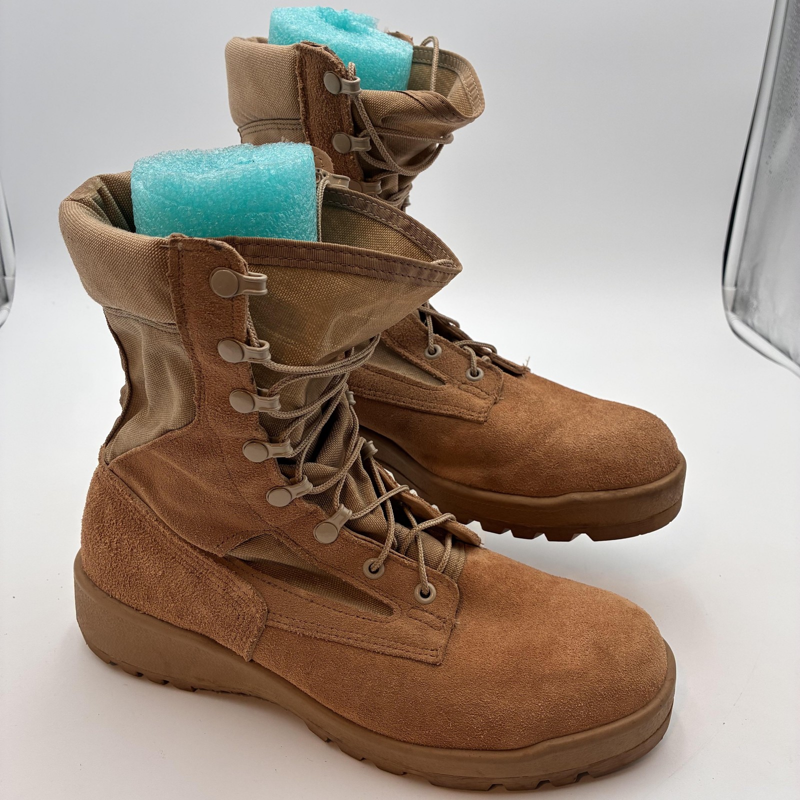 Belleville 390DES Boots Mens Size 9W Brown Suede Desert Combat Made USA