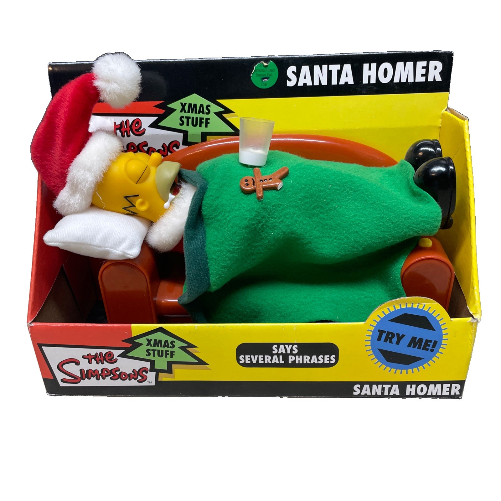 Vintage Sleeping Santa Homer Simpson
