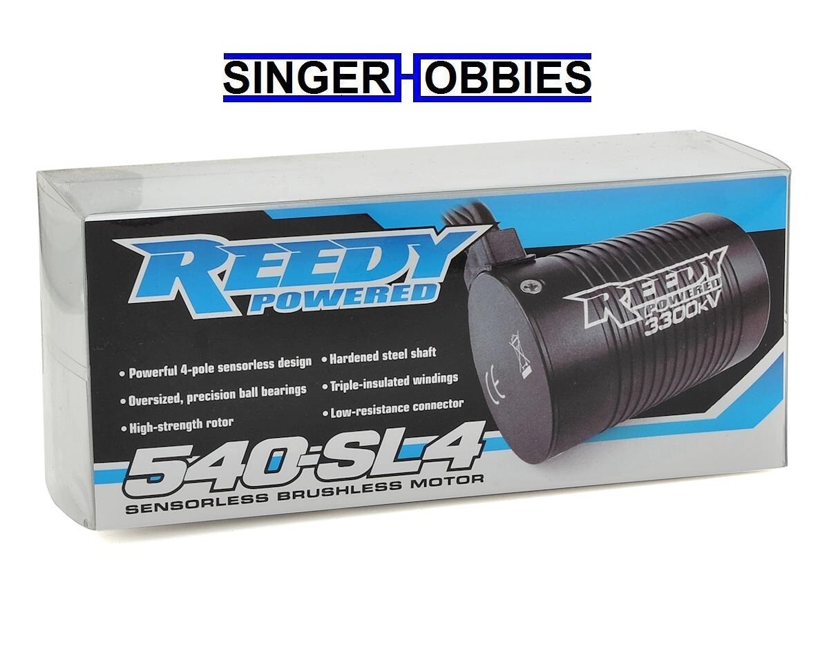 Associated ASC907 Reedy 540-SL4 Sensorless 4-Pole Brushless Motor (3300kV) HH
