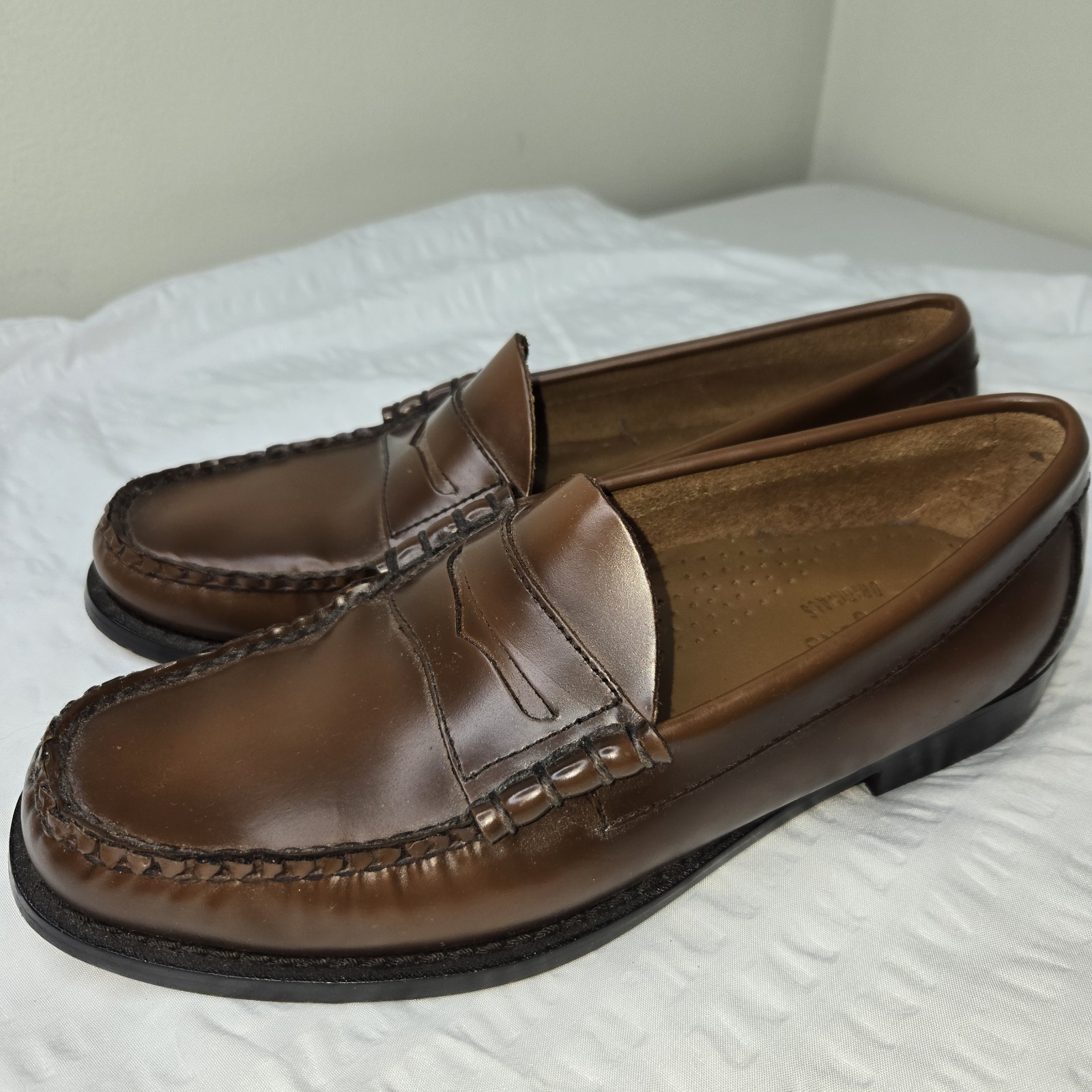 G.H. Bass Weejuns Mens Larson Penny Loafers Melon Brown Leather Size 7 G.H. Bass Weejuns Mens Larson Penny Loafers Melon Brown Leather Size 7
