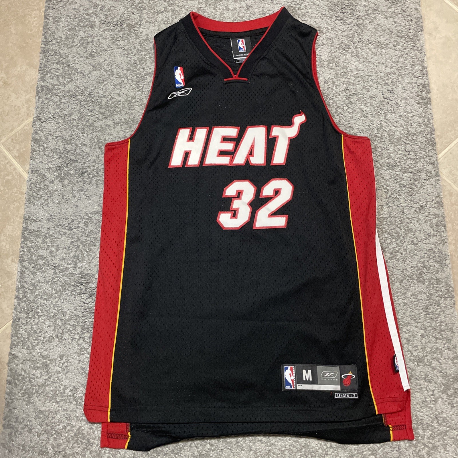 Vintage Shaquille Oneal Jersey Men's Medium Reebok Miami Heat 32 NBA Basketball