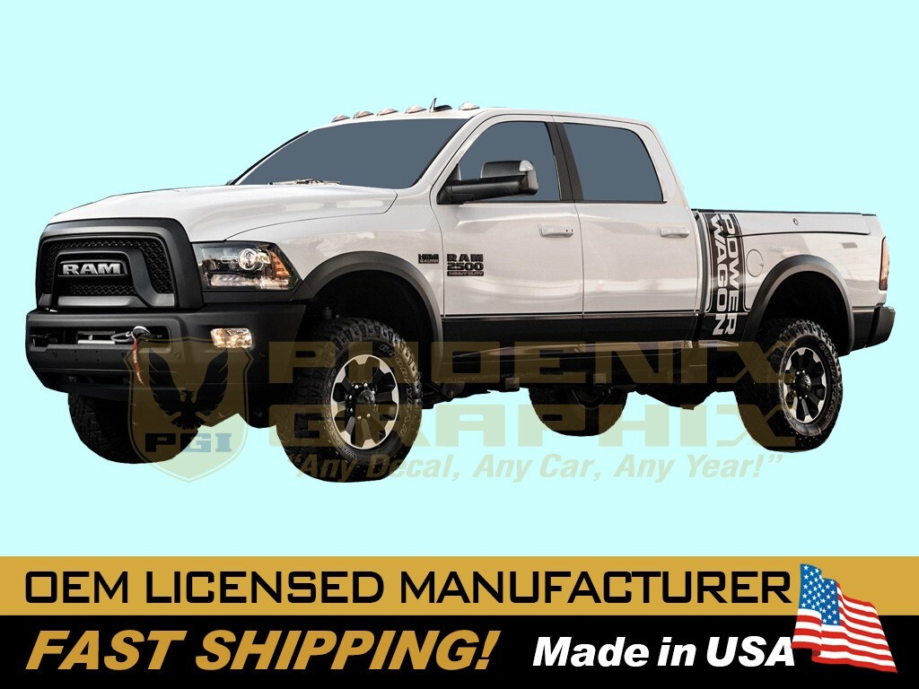 2017 2018 Ram 2500 Power Wagon Truck Stripes Decals Names