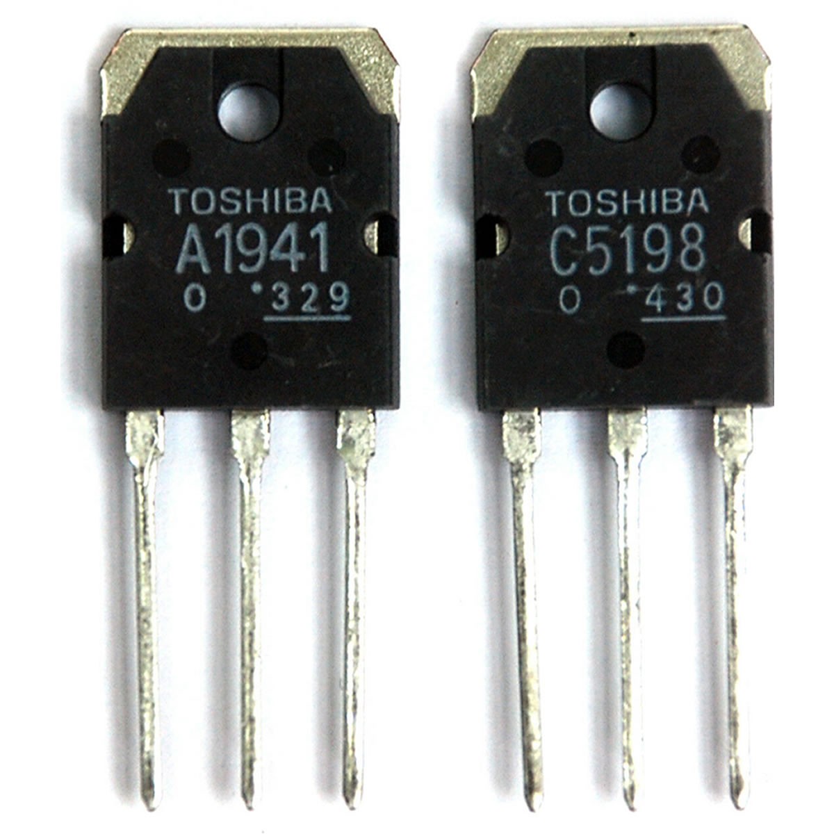 1pair 2SA1941 & 2SC5198 A1941+C5198 Toshiba Transistor PNP NPN 10A 140V 100w
