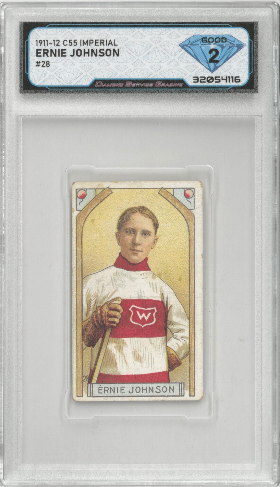 1911-12 C55 Imperial ERNIE JOHNSON #28 💎 DSG 2 Good 1911-12 C55 Imperial ERNIE JOHNSON #28 💎 DSG 2 Good