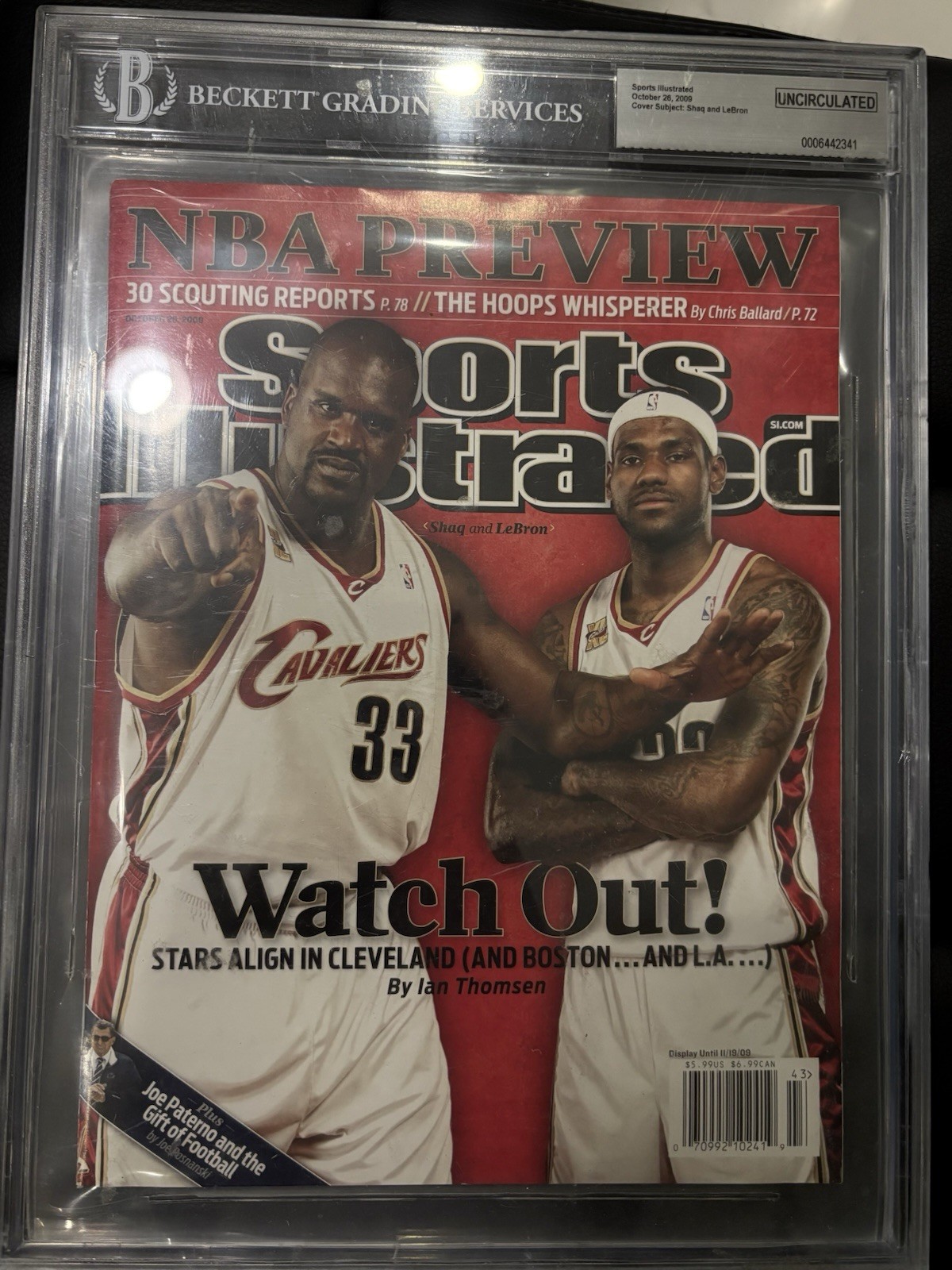 Sports illustrated October 26 2009 NBA Preview Shaq Lebron James Uncirculated