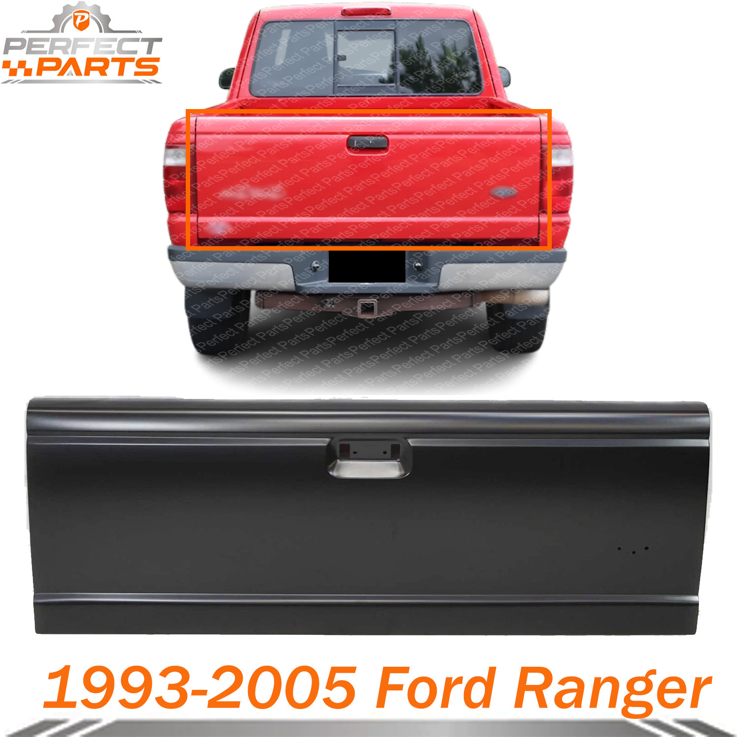 New Rear Tailgate Assembly Primed Steel For 1993-2005 Ford Ranger New Rear Tailgate Assembly Primed Steel For 1993-2005 Ford Ranger