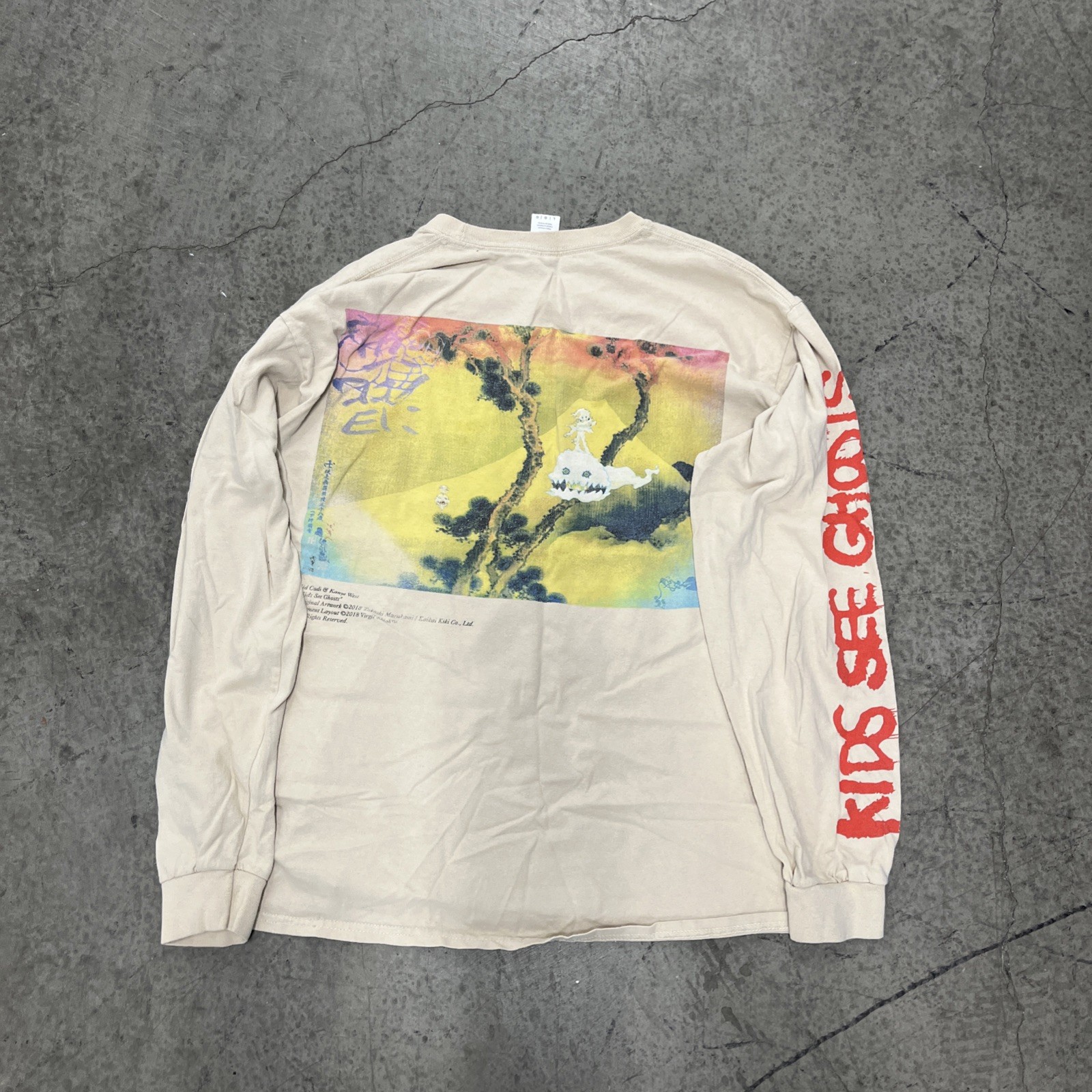 Kanye West, Ye, Kid Cudi Kids See Ghosts Size L Long Sleeve T Shirt Kanye West, Ye, Kid Cudi Kids See Ghosts Size L Long Sleeve T Shirt