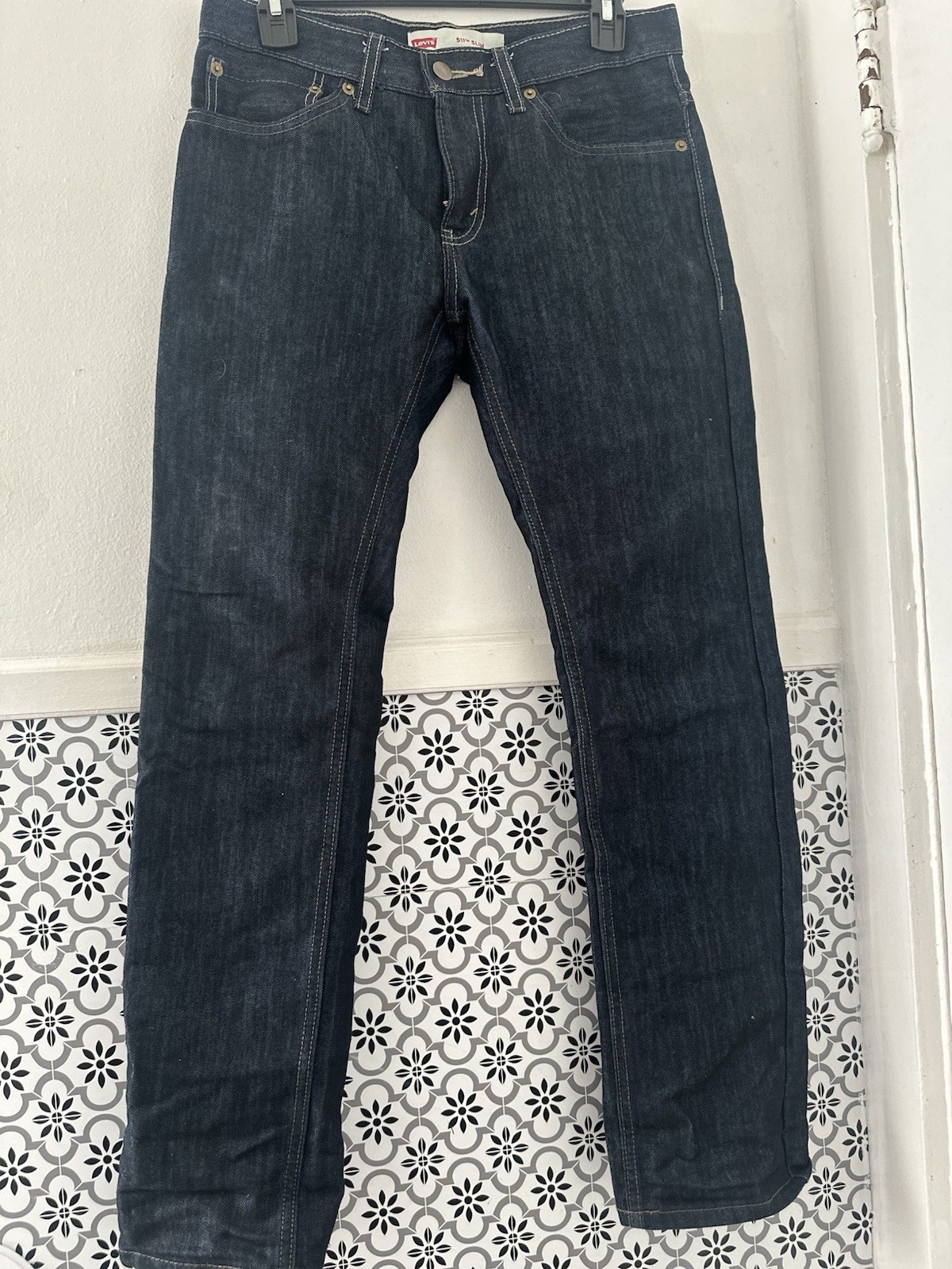 Levi\'s 511 Women\'s Slim Fit Dark Wash Blue Denim Jeans Mid Rise 5-Pocket