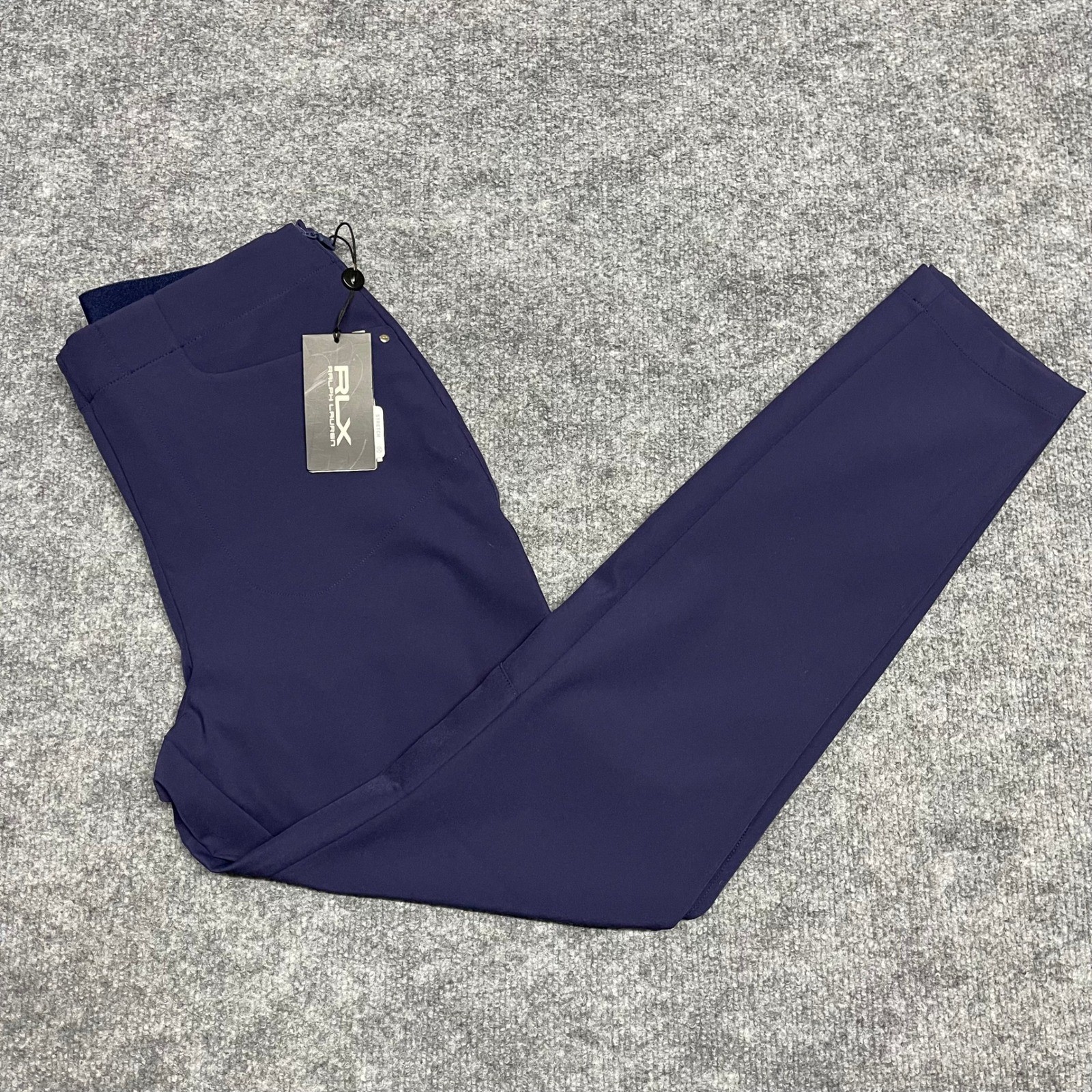RLX Ralph Lauren Pants Womens Size 8 Navy Blue Golf Core Stretch Slim Leg NEW