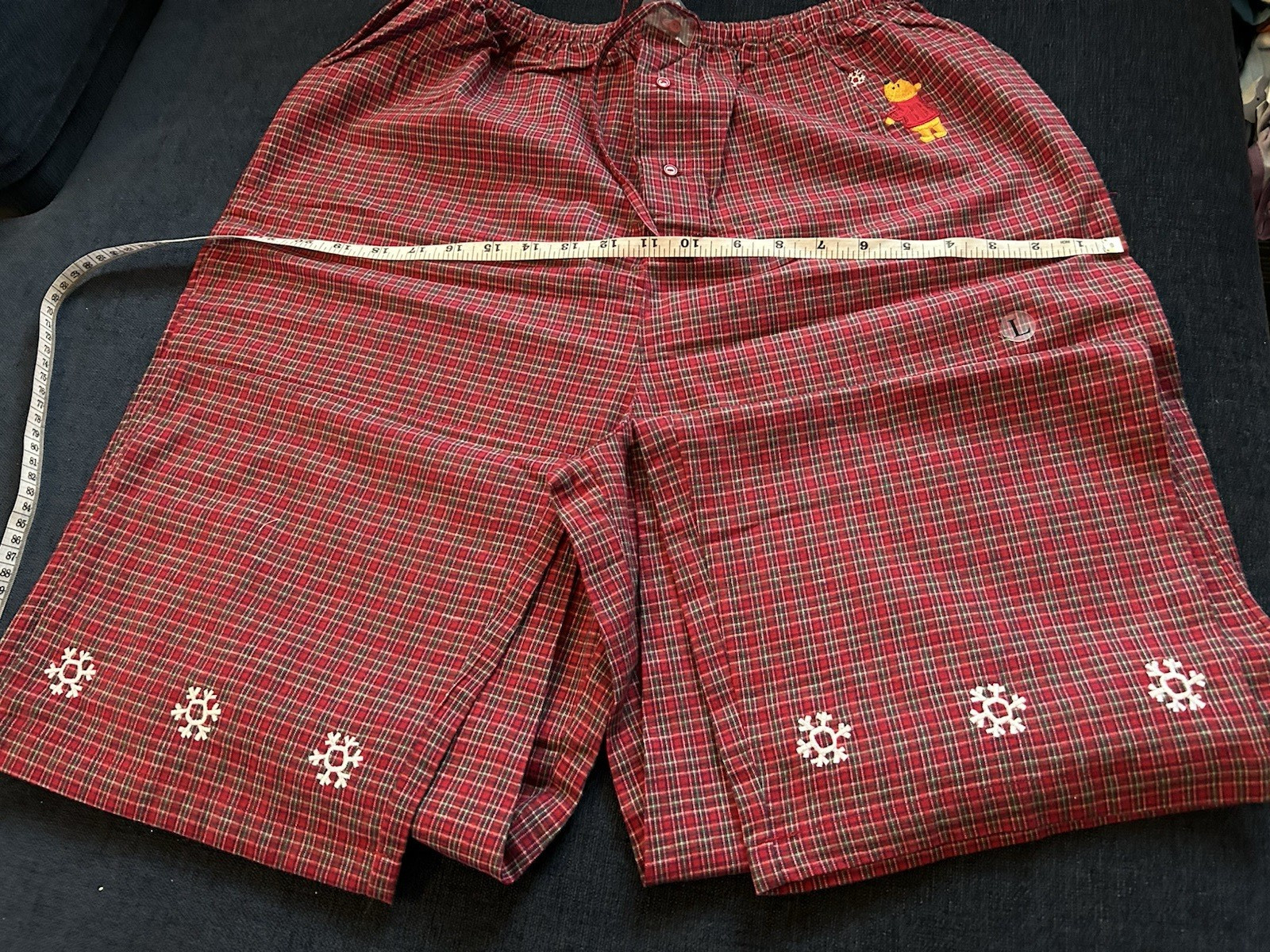 NWT Vintage Disney Pooh Red Plaid Flannel Cotton Men/Woman Pajama Pants NWT Vintage Disney Pooh Red Plaid Flannel Cotton Men/Woman Pajama Pants
