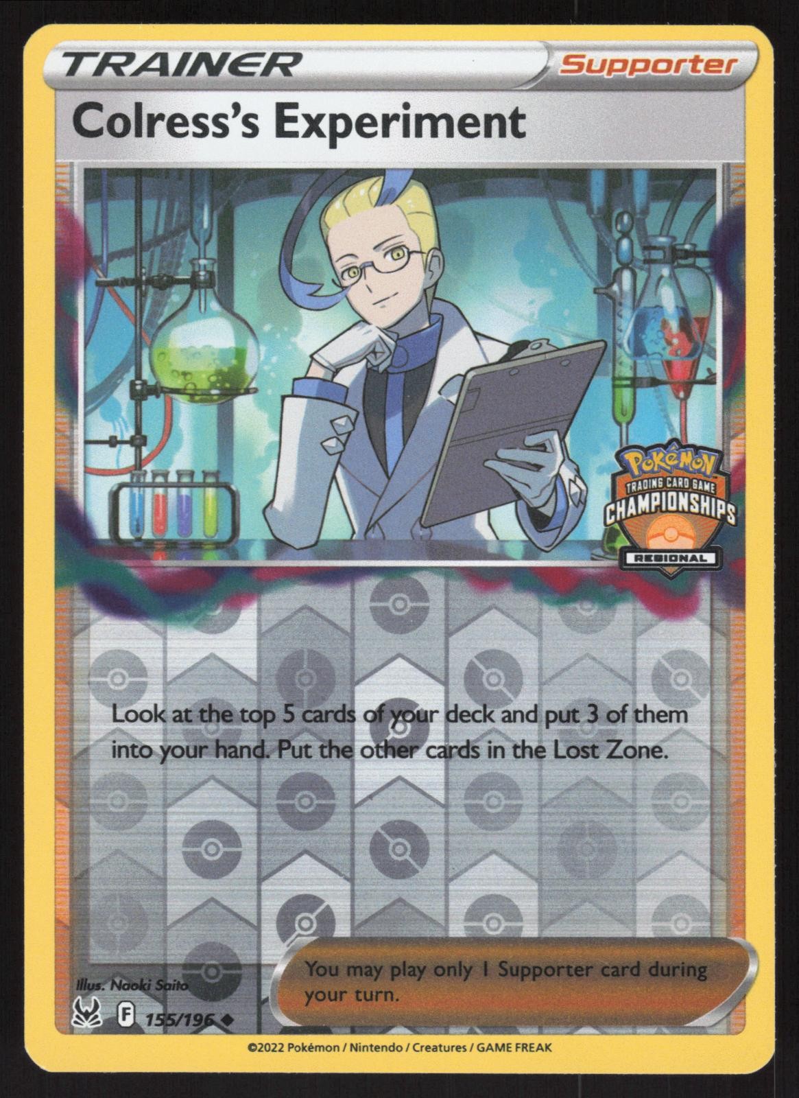 Pokemon Colress\'s Experiment (Regional Championships) 155/196 Holo NEAR MINT