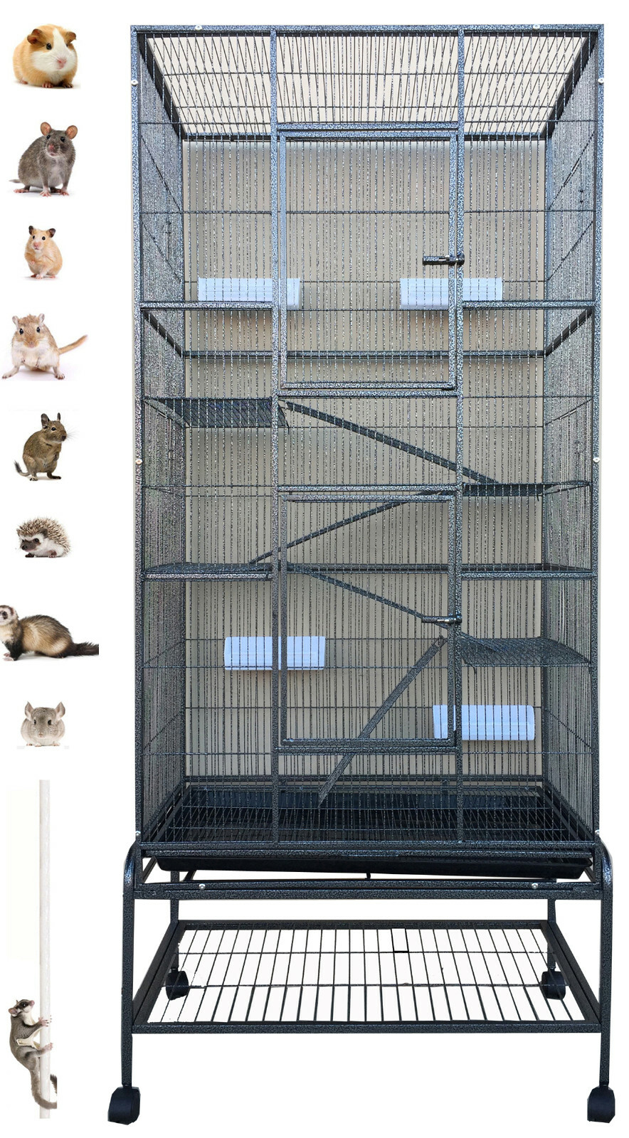 X-Large 5-Floor Critter Bite-Proof Cage For Rats Ferret Chinchilla Mice Squirrel