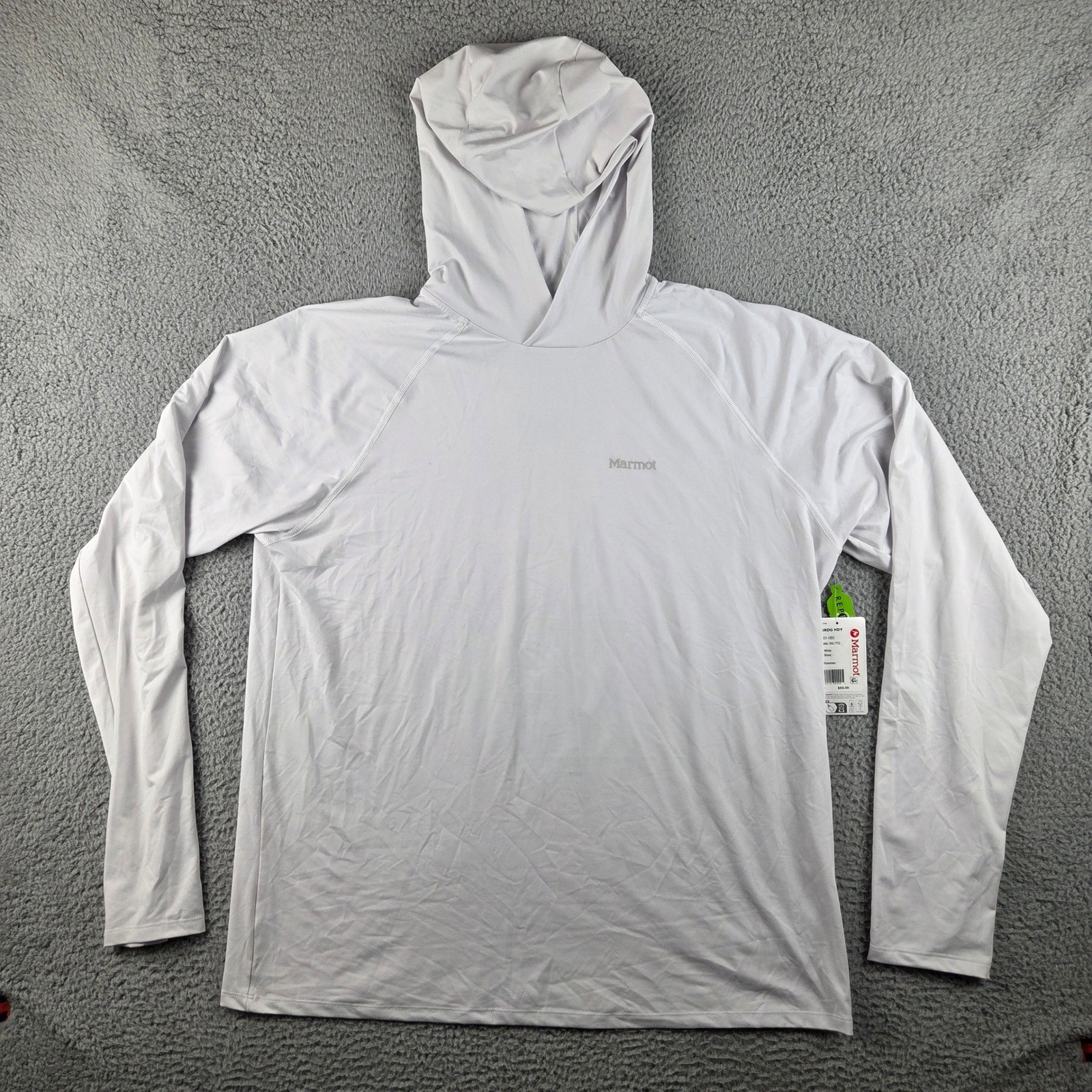Marmot Windridge Hoody Mens XXL White Performance Long Sleeve Activewear M15401 Marmot Windridge Hoody Mens XXL White Performance Long Sleeve Activewear M15401