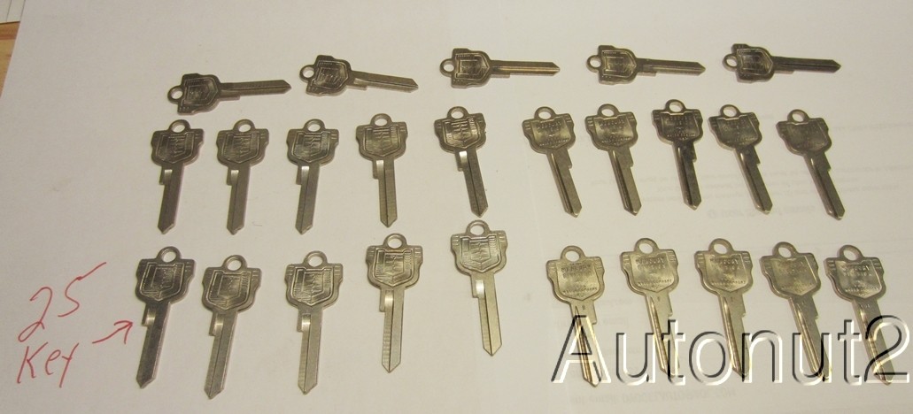 25 Mercury keys NOS 1952 1953 1954 1955 1956 1957 1958 1959 1960 1961 1962-65
