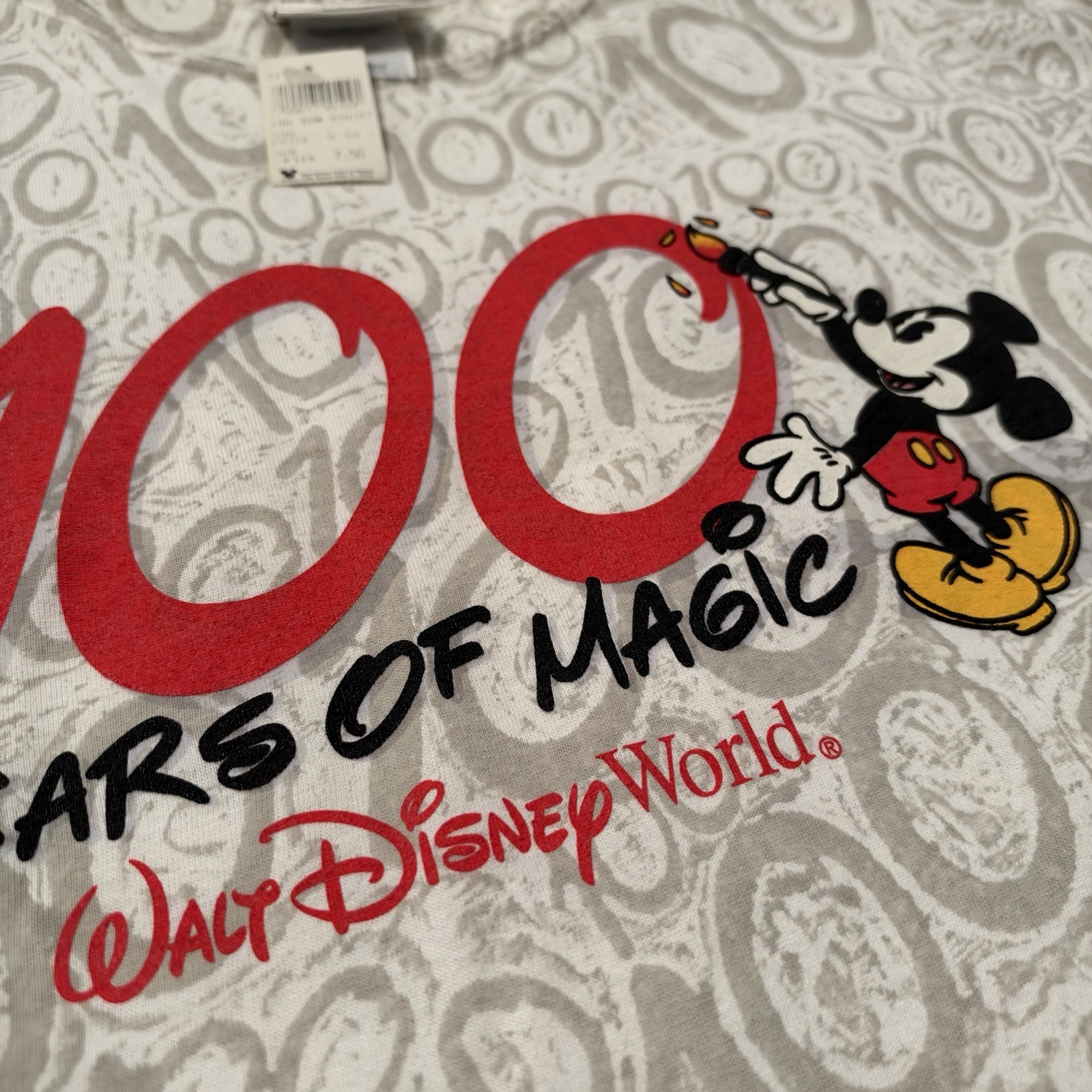 Vtg 2001 Disney World 100 Years of Magic Shirt L NWT All Over Print Mickey Mouse Vtg 2001 Disney World 100 Years of Magic Shirt L NWT All Over Print Mickey Mouse