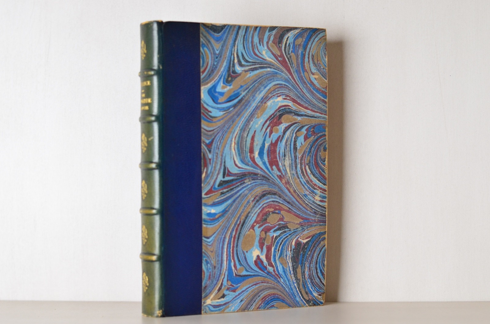 Antique Leather Bound Sur la Pierre Blanche by Anatole France c. 1905 - French