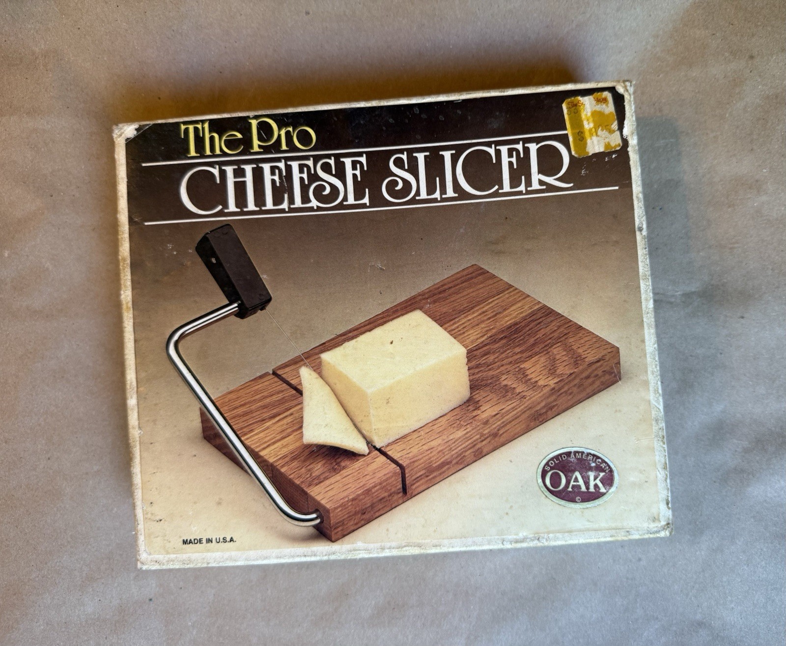 Vintage 1970’s Prodyne The Pro Cheese Slicer Model 106B Wooden Board Wire Cutter