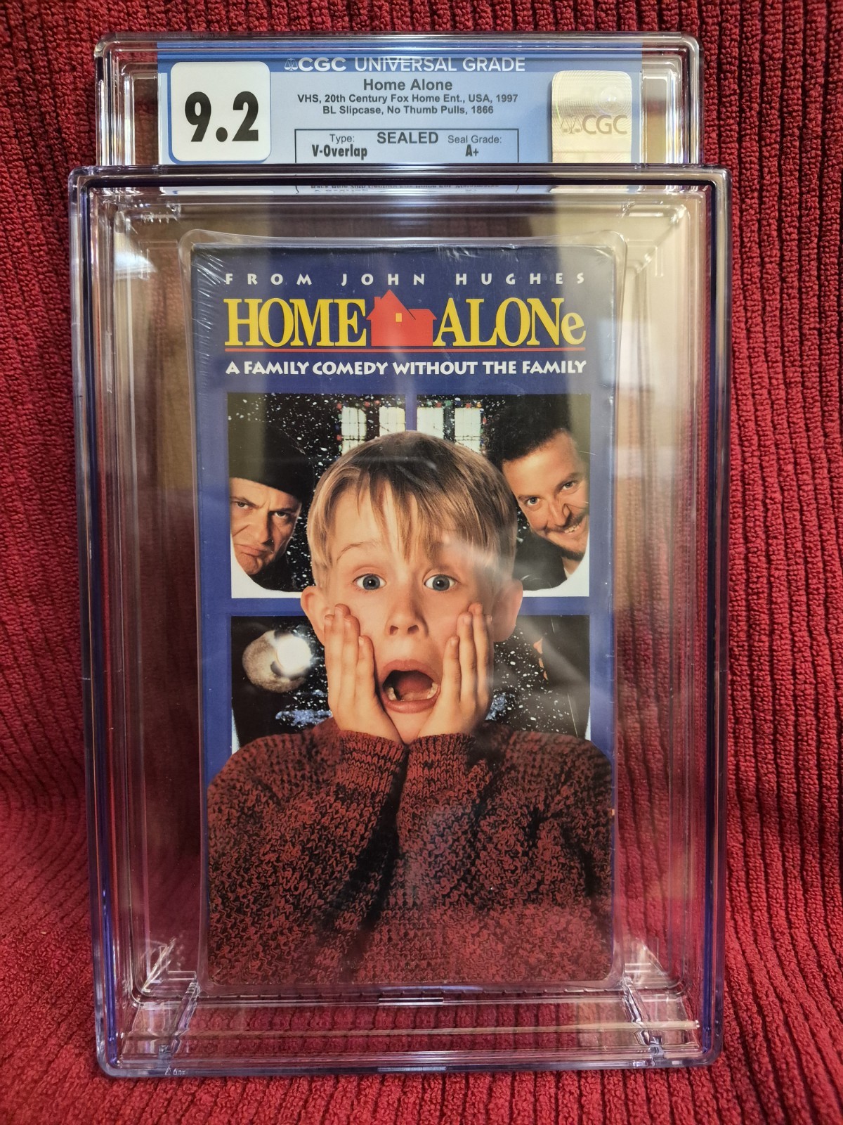 Home Alone(1997) VHS Graded CGC 9.2 A+ NEW SEALED, Rare with FOX seal Home Alone(1997) VHS Graded CGC 9.2 A+ NEW SEALED, Rare with FOX seal