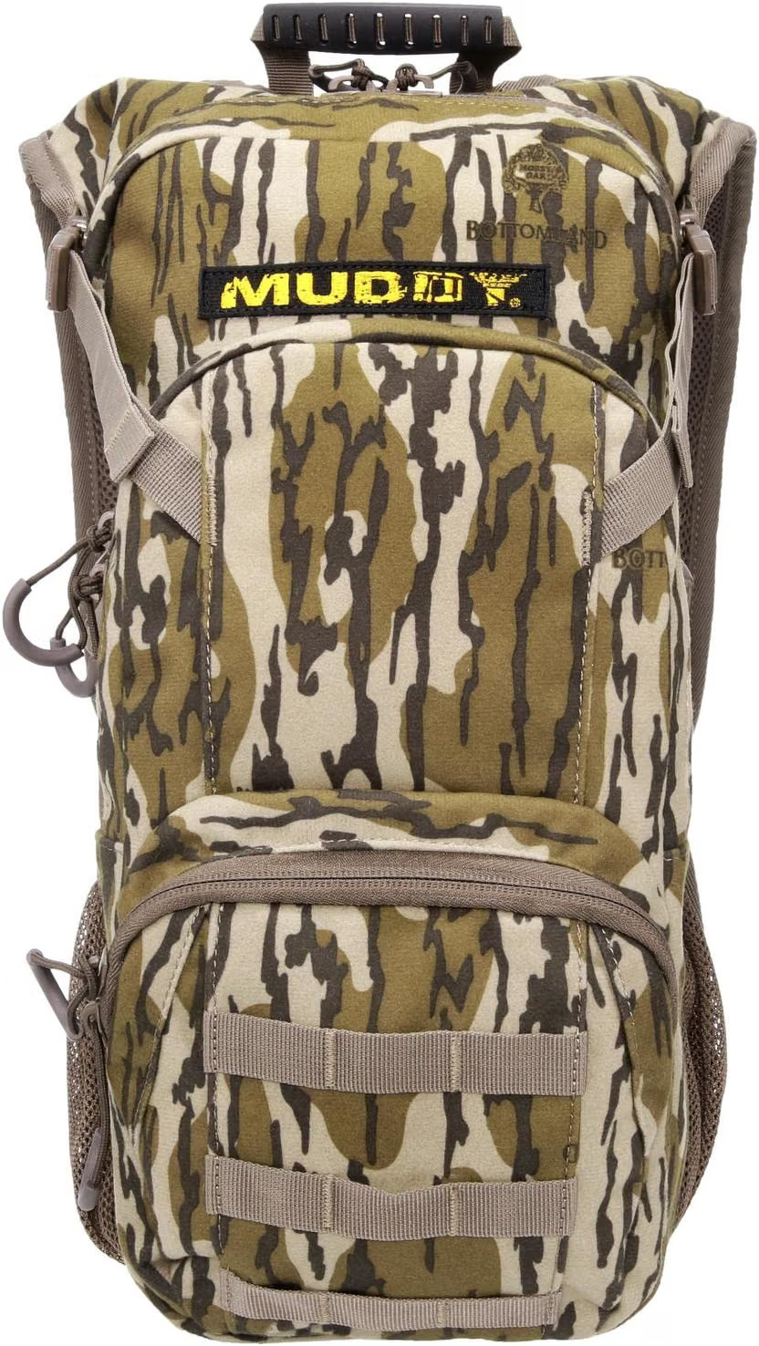 Muddy Pro 1075 Hunting Backpack Mossy Oak Bottomland Silent Expandable Pockets