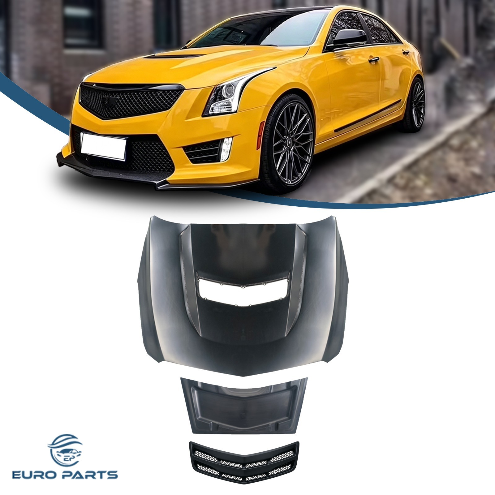 Aluminum Front Hood ATS-V Style Upgrade For Cadillac ATS 2014 2015-2019