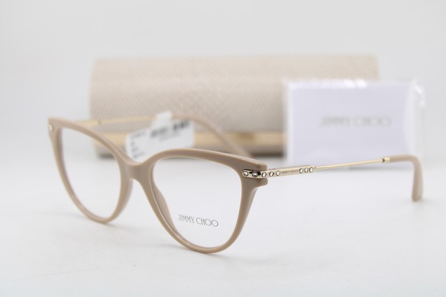 NEW JIMMY CHOO JC 3001B 5015 BROWN GOLD CRYSTALS AUTHENTIC EYEGLASSES 54-17 NEW JIMMY CHOO JC 3001B 5015 BROWN GOLD CRYSTALS AUTHENTIC EYEGLASSES 54-17