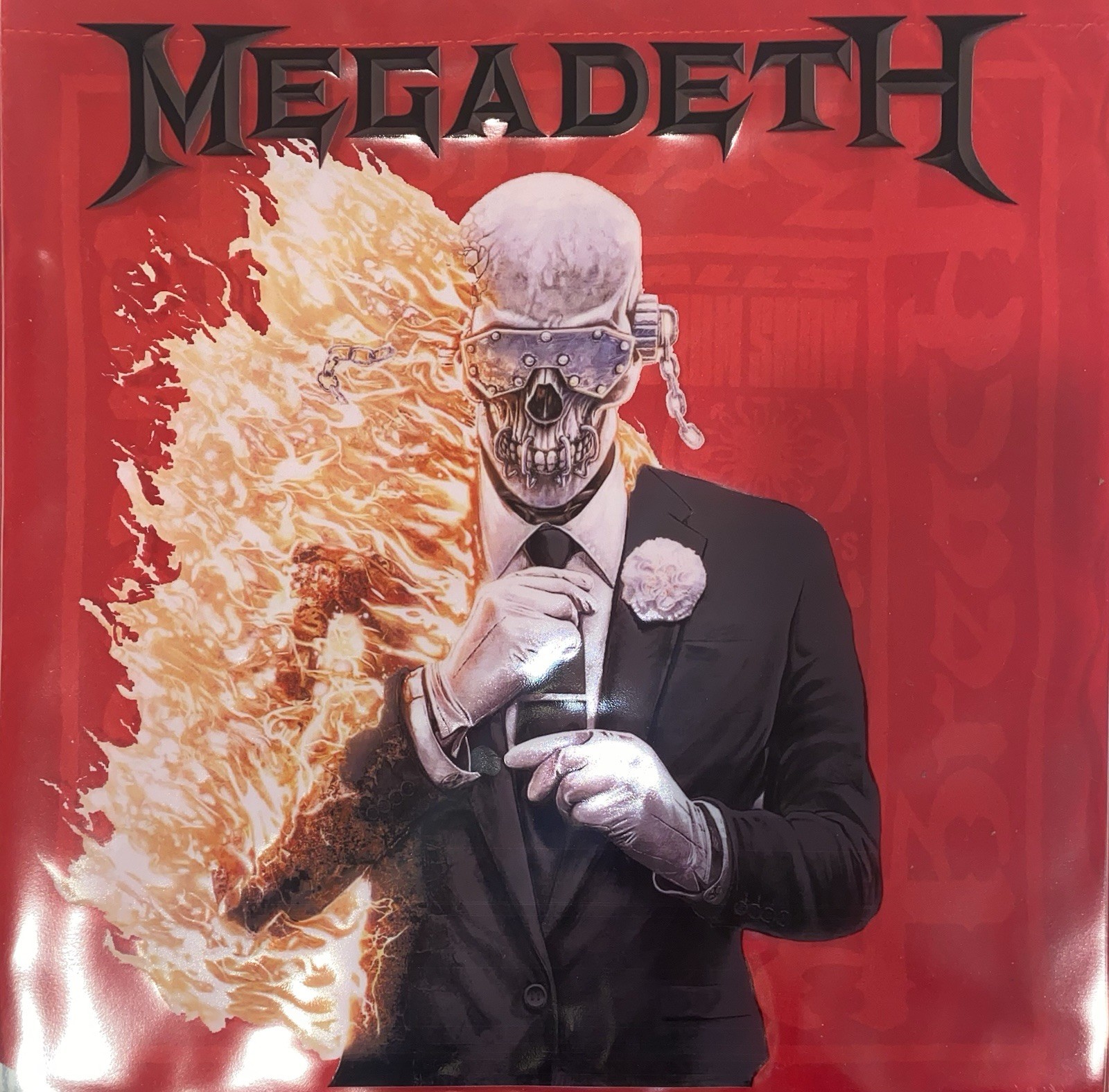 MEGADETH Self Title Lp PROMO Sleeve~ULTRA RARE~Dave Mustaine~Vic Rattlehead~