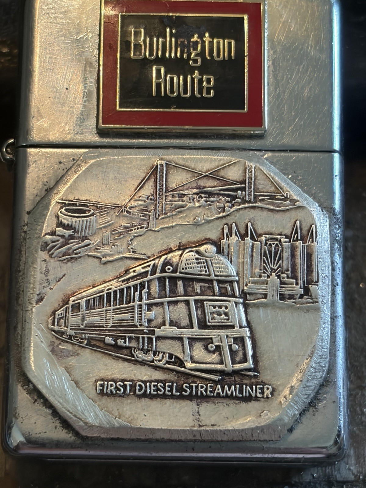 Zippo Lighter Burlington Route Zephyr Train
