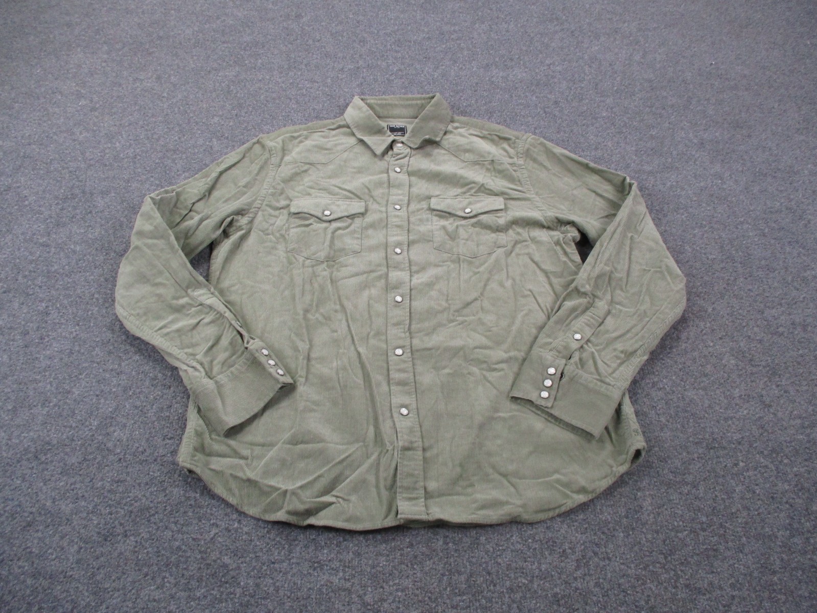 Todd Snyder Shirt Men L Corduroy Western Pearl Snap Cotton Business Preppy