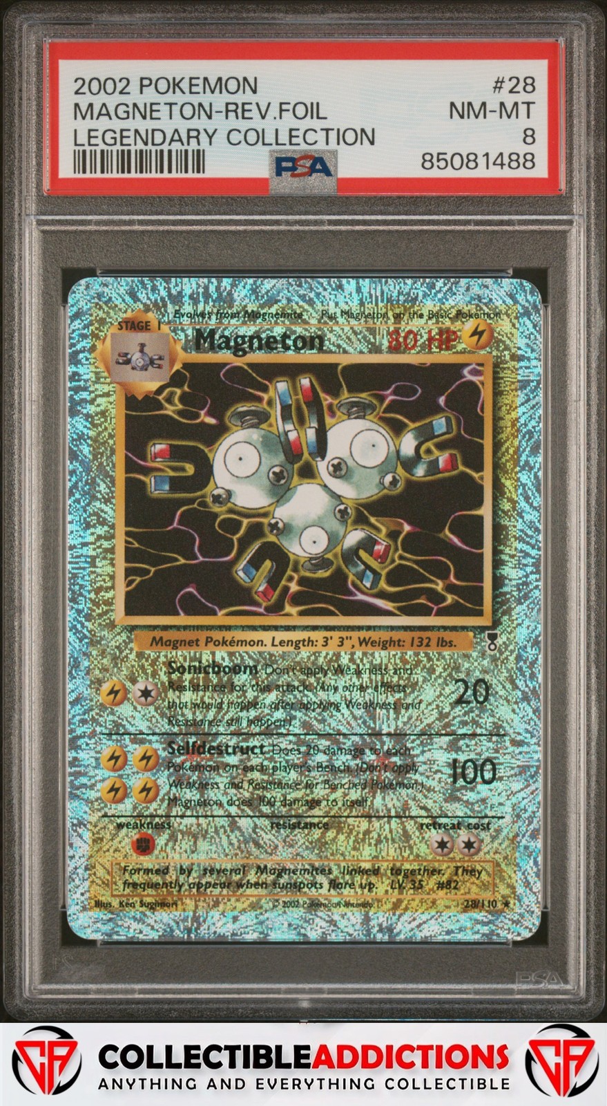 2002 Pokemon Legendary Collection #28 Magneton-R Legendary Collection PSA 8