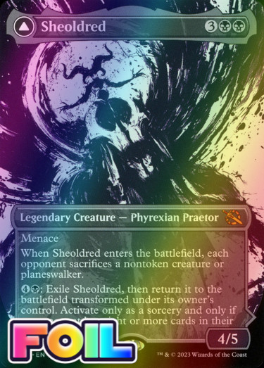 x1 Sheoldred // The True Scriptures MOM MTG 297 FOIL SHOWCASE BORDERLESS 1x x1 Sheoldred // The True Scriptures MOM MTG 297 FOIL SHOWCASE BORDERLESS 1x