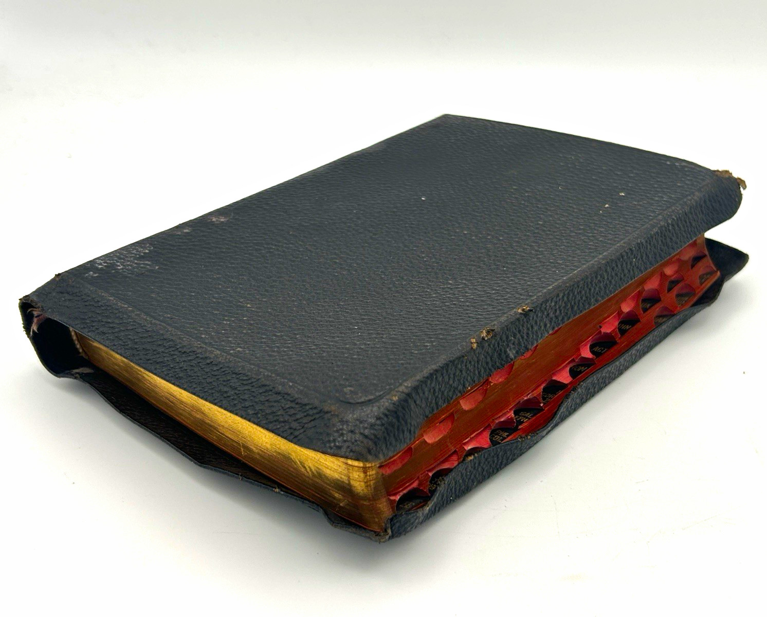 Antique c1920 Oxford Holy Bible KJV India Paper Leather Thumb Index Maps 1922