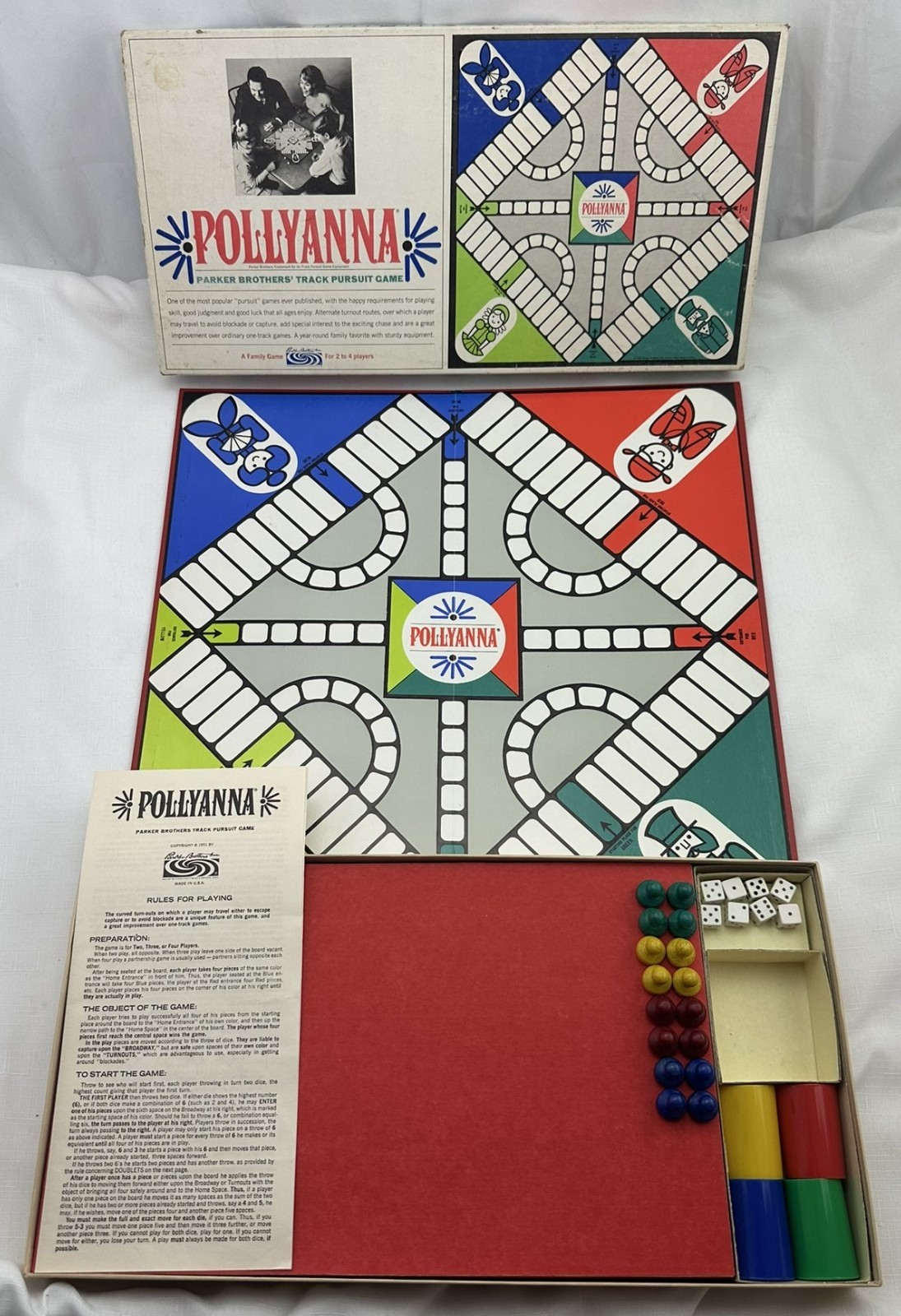 1967 Pollyanna Game by Parker Brothers Complete in Great Condition 