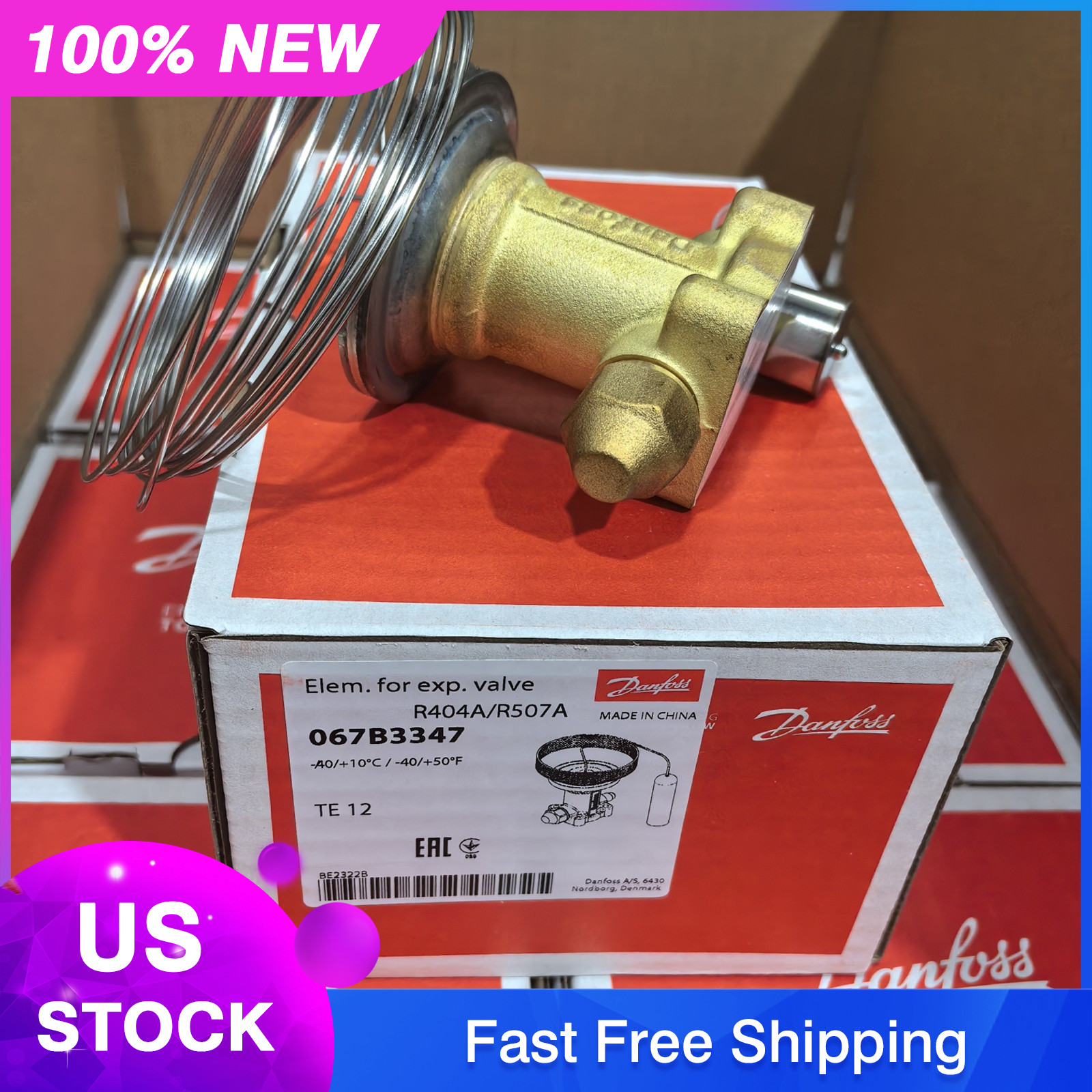 1PCS NEW For Danfoss TE12 067B3347 expansion valve #QW