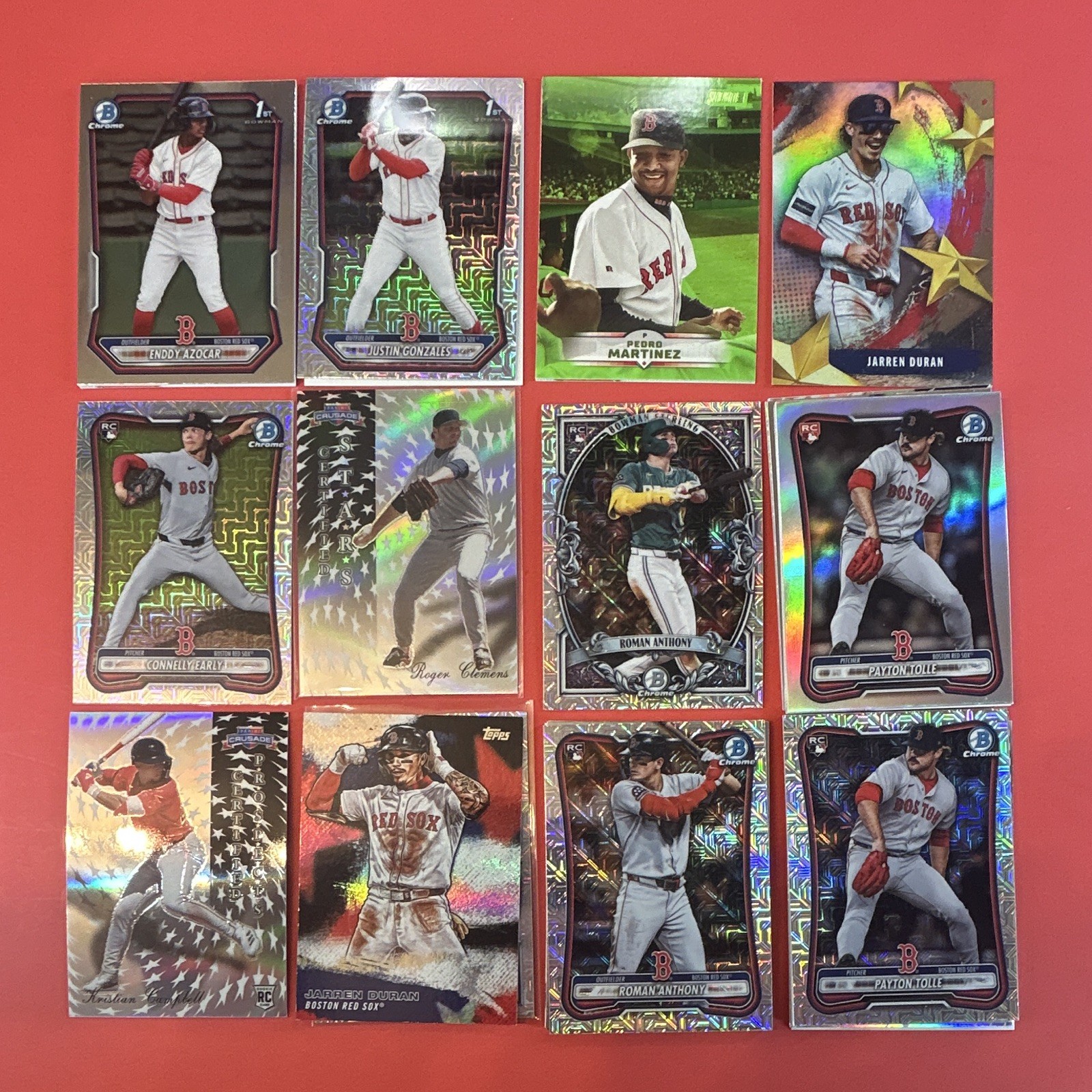 Bowman Boston Red Sox 35 Card Lot Bowman Chrome Rookie Tolle Duran Early Bowman Boston Red Sox 35 Card Lot Bowman Chrome Rookie Tolle Duran Early