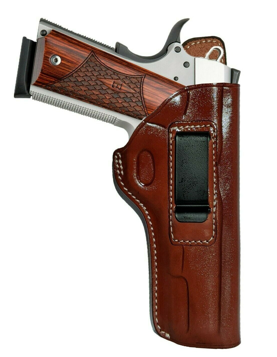 Colt 1911 IWB Concealed Carry Leather Gun Holster 5\