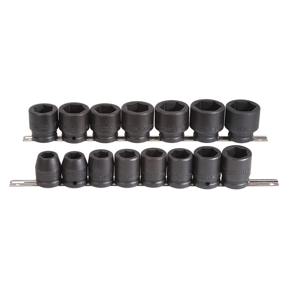 PROTO J73105 Impct Skt St,Steel,Blk Oxd,3/4- 1 5/8 in 5PZN8