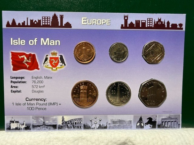 Littleton World Coin Set - Isle of Man 6 coins - RARE and SCARCE