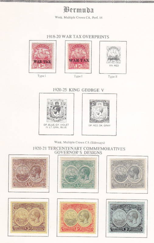 Bermuda, KGV 1920-35 on Album pages, Lot 4852