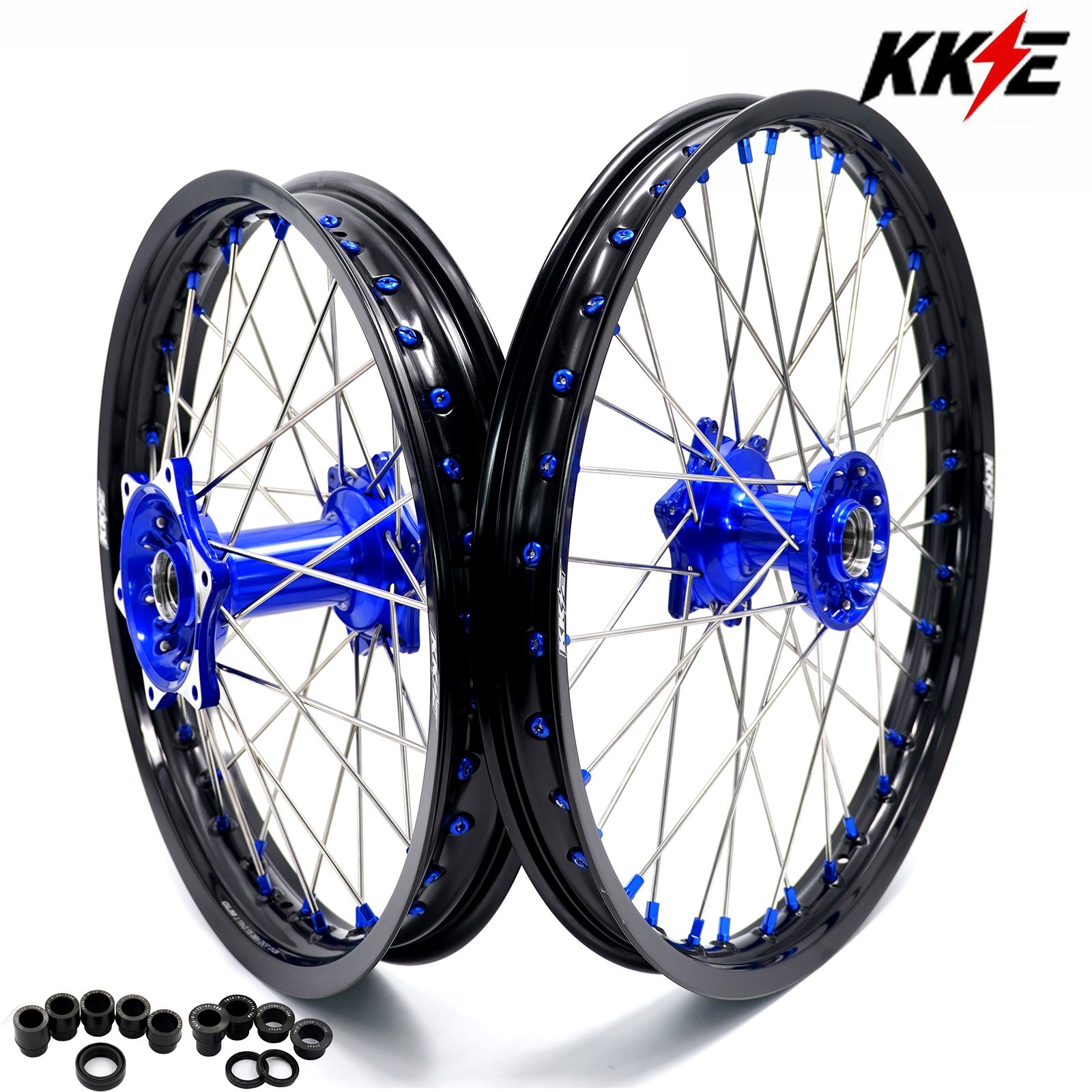 KKE 21/19 Cast Wheels for Yamaha YZ125 YZ250 1999-26 YZ250F YZ450F 03-2026 Rims