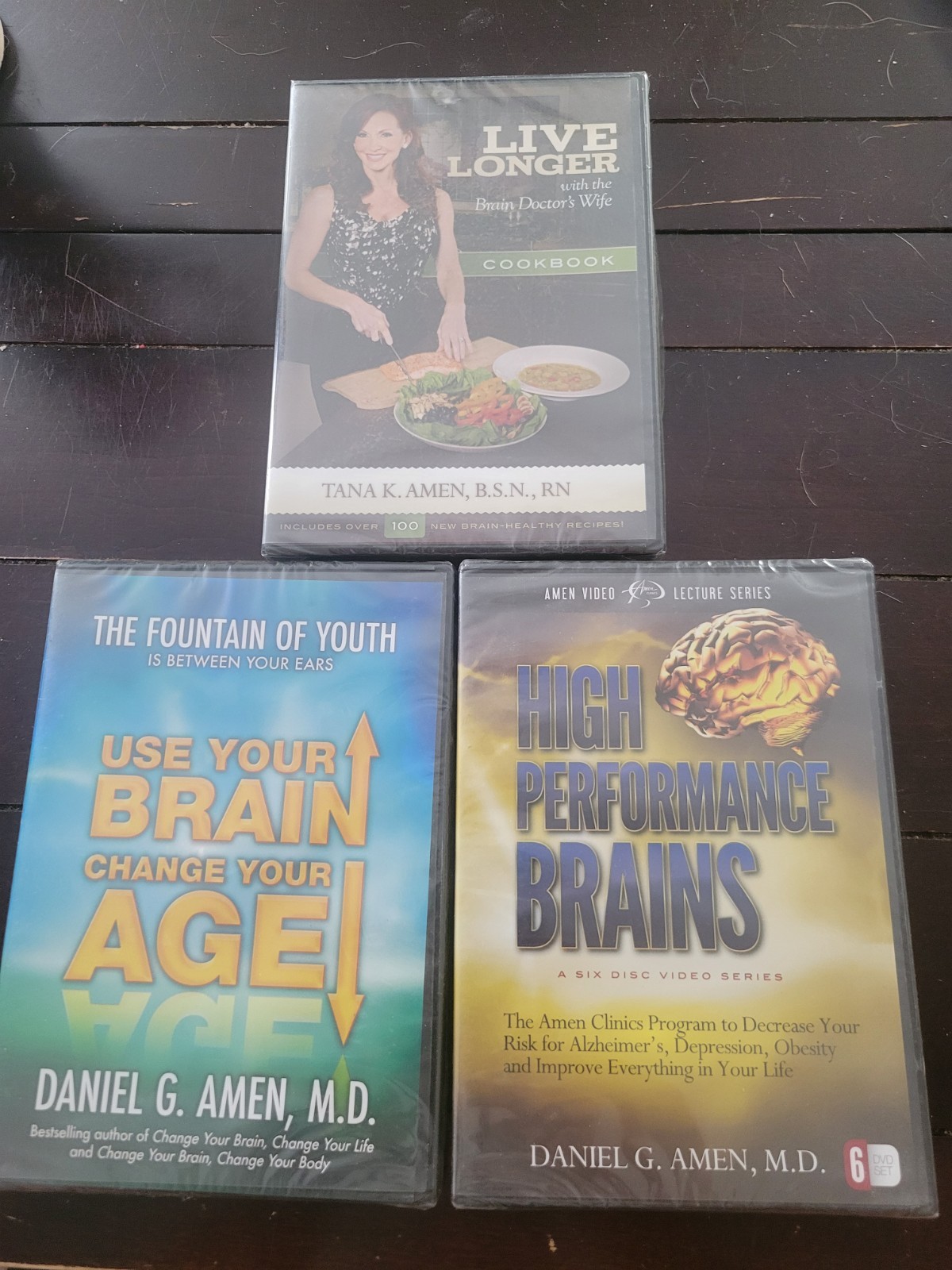 Daniel & Tana Amen Brand New Sealed DVD Lot 3 Performance Brains Live Longer +++