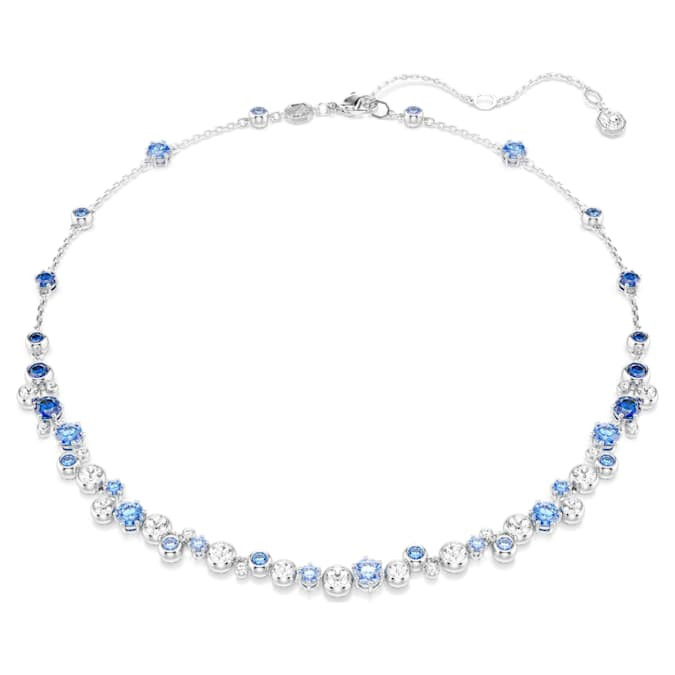 Swarovski Constella necklace Mixed cut, blue, rhodium plated Swarovski Constella necklace Mixed cut, blue, rhodium plated