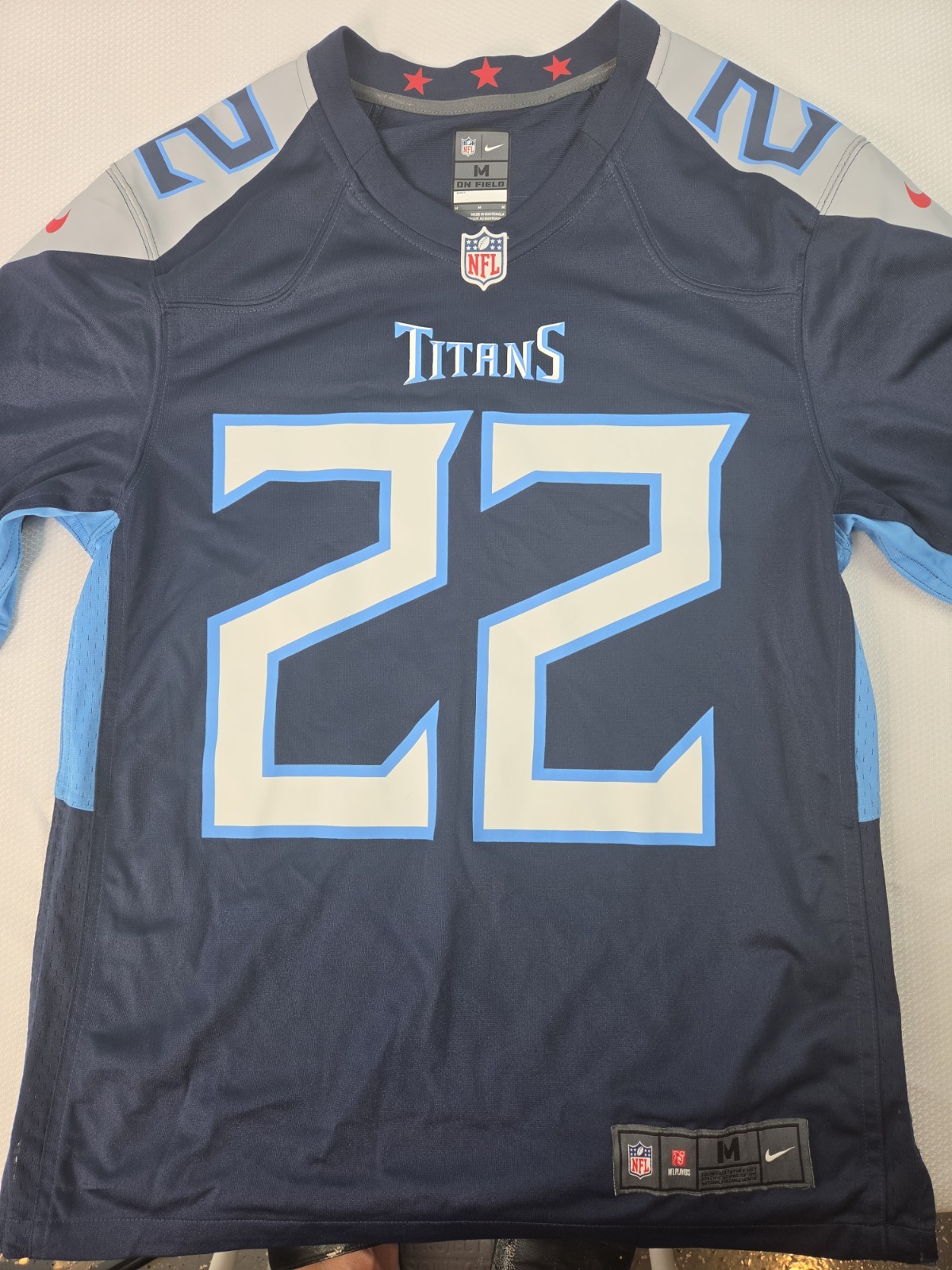 NIKE TENNESSEE TITANS DERRICK HENRY Medium Men\'s OnField NFL Jersey Navy NIKE TENNESSEE TITANS DERRICK HENRY Medium Men\'s OnField NFL Jersey Navy