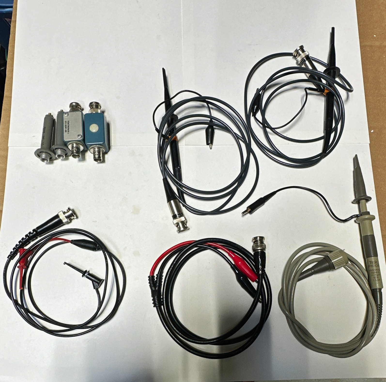 Mixed lot Oscilloscope cables. Tektronix Pomona Leader brands. Untested Mixed lot Oscilloscope cables. Tektronix Pomona Leader brands. Untested
