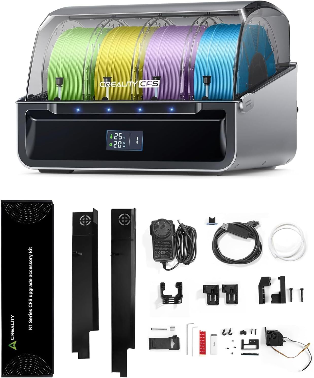 Creality K1 Series Muti-Color CFS Upgraded Accessory Kit with CFS for K1 MAX/K1C Creality K1 Series Muti-Color CFS Upgraded Accessory Kit with CFS for K1 MAX/K1C