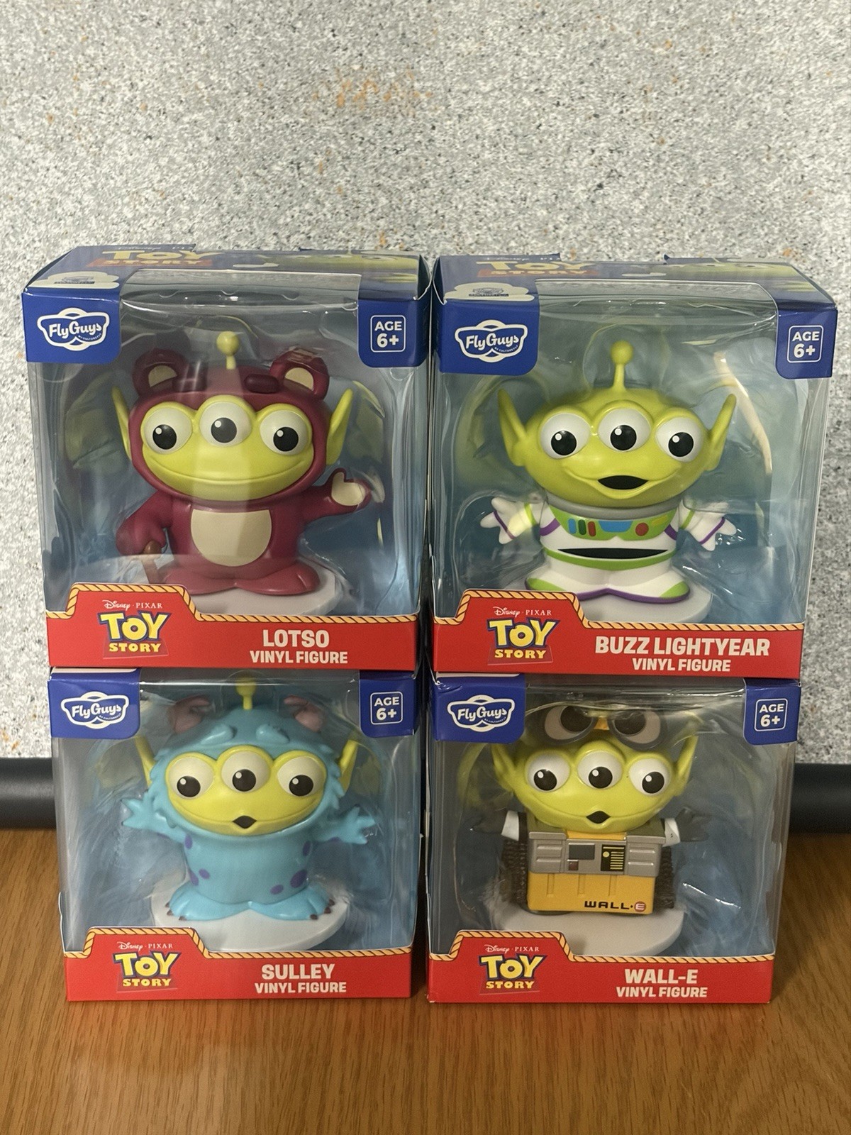 Fly Guys Disney Pixar Toy Story Vinyl Figure Set of 4 Wall-E/Sulley/Buzz/Lotso