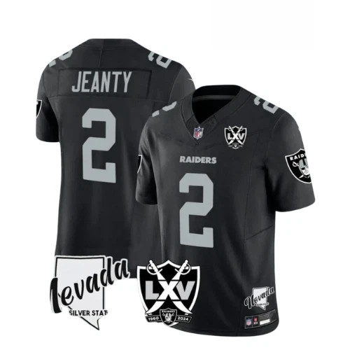 NWT Men's Ashton Jeanty 65th Anniversary MEN Stitched Jersey Black White++